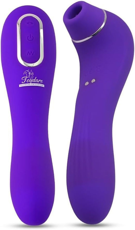 Adult Sex Toys Vibrator Wand Women, 2 in 1 Clitoral Stimulator G Spot Vibrator with 10 Powerful Licking & Vibrating Modes, Couples Sex Novelties Clit Female Vibrator (Women) - SinfulX - 
