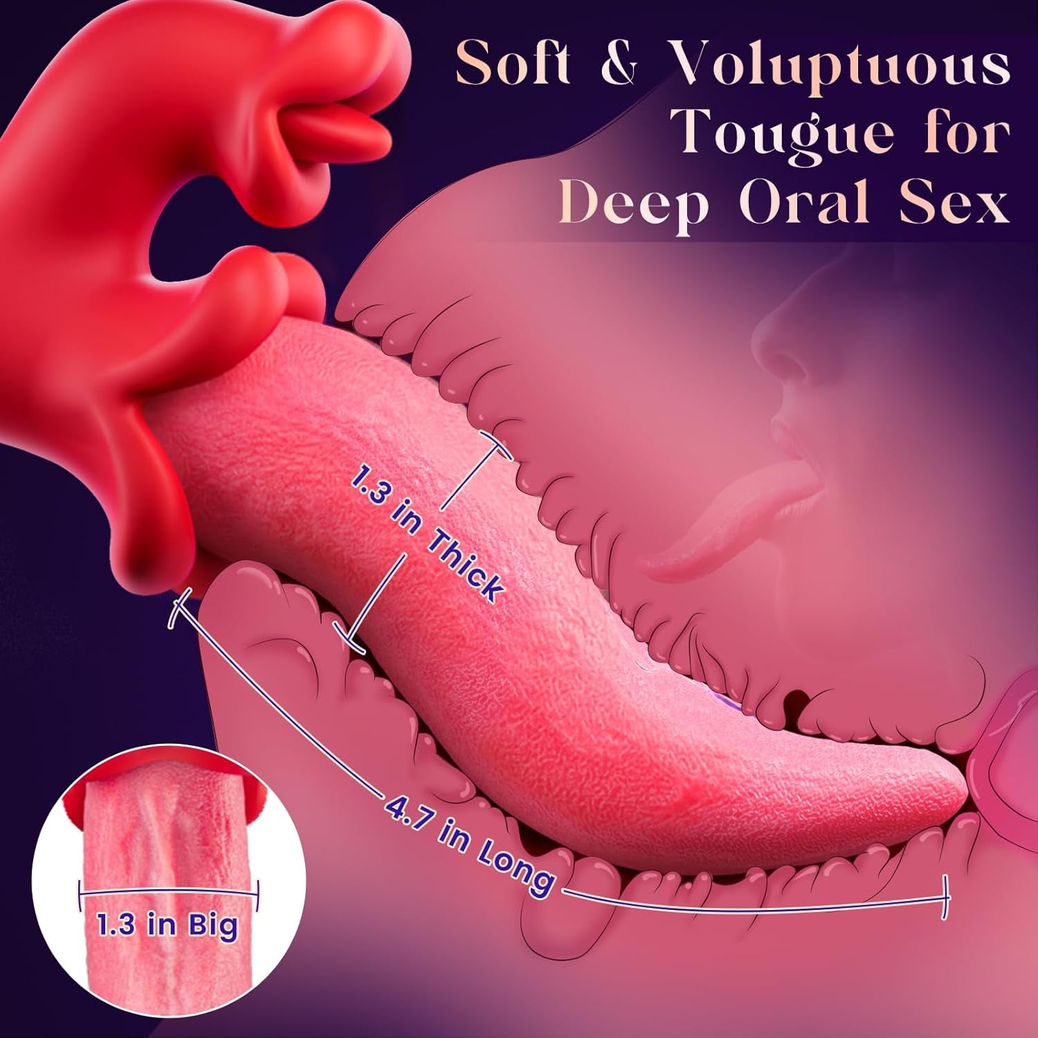 ElyraSwing Tongue Rabbit Vibrator 9 Modes G - Spot Toy - SinfulX - Personal Care > Sexual Wellness > Tongue Vibrator
