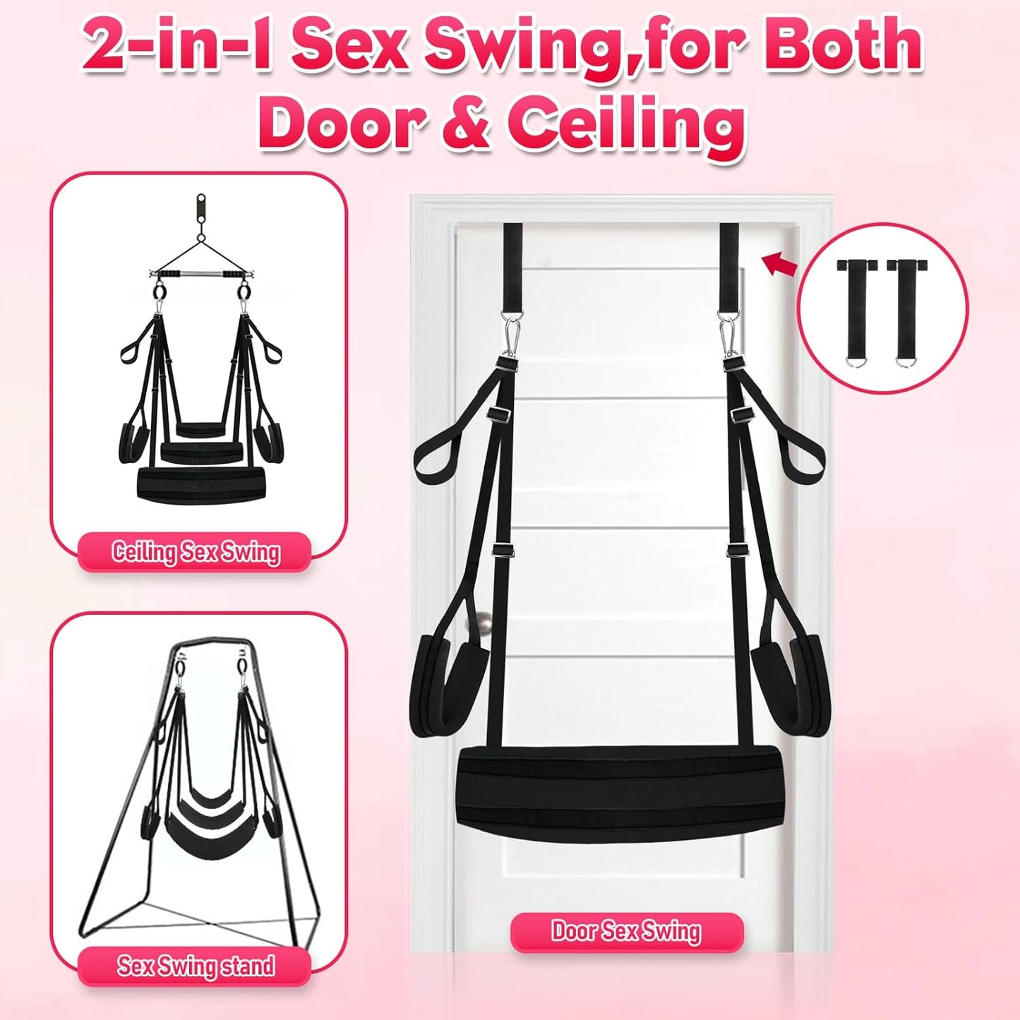 UltraPlush Heavy - Duty Door Sex Swing 800lb - SinfulX - 