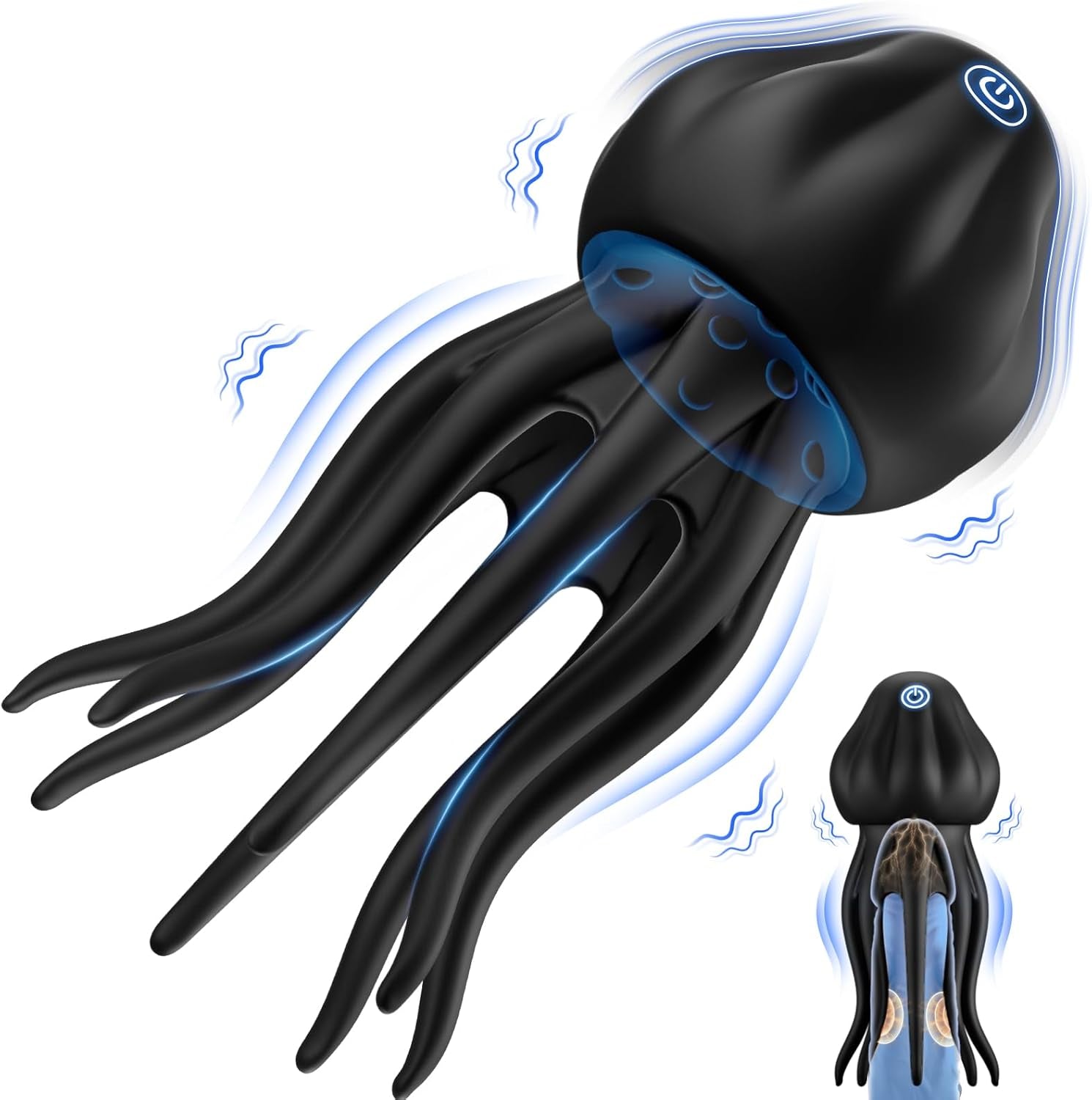 Sex Toys for Men Penis Vibrator - Upgraded Larger Male Masturbator Sex Toy with 10 Powerful Vibrating Modes for Penis Clit Nipple Stimulation, 8 - Tentacle Full Wrapping Adult Mens Sex Toys - SinfulX - 