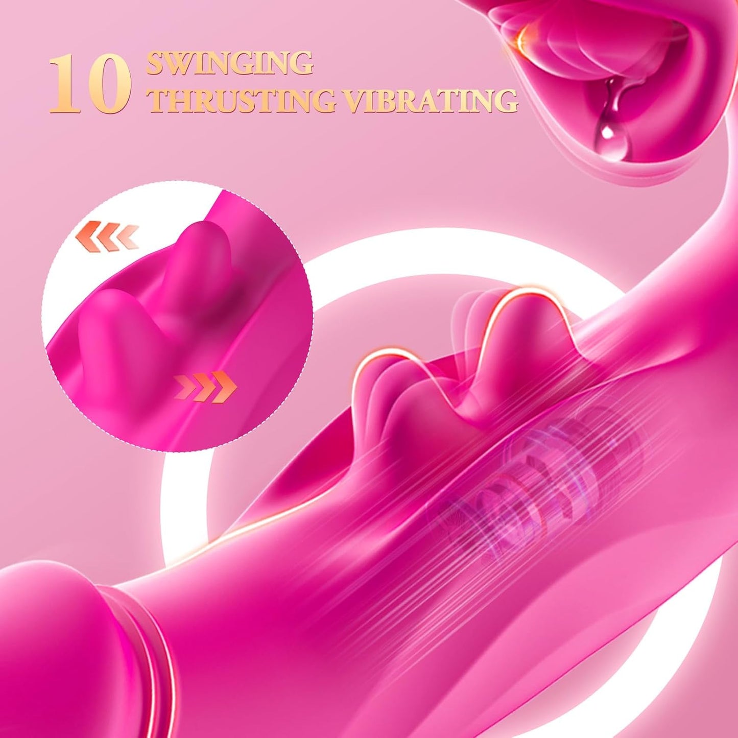 ElyraMax Thrusting Rabbit Licking Vibrator 4 - in - 1 10 Modes G - Spot - SinfulX - Personal Care > Sexual Wellness > Tongue Vibrator