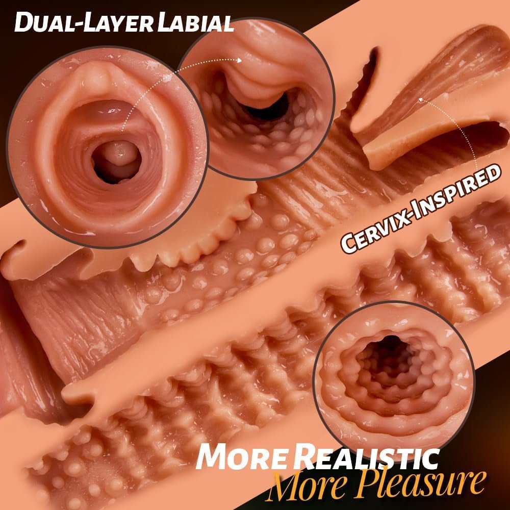 Portable Sex Doll Ass Soft Butt, Realistic Male Masturbator Stroker Male Sex Toy with Dual 3D Channel Vagina and Anal, Pocket Pussy Ass Adult Sex Toys Sex Dolls for Men 5.1LB - SinfulX - 