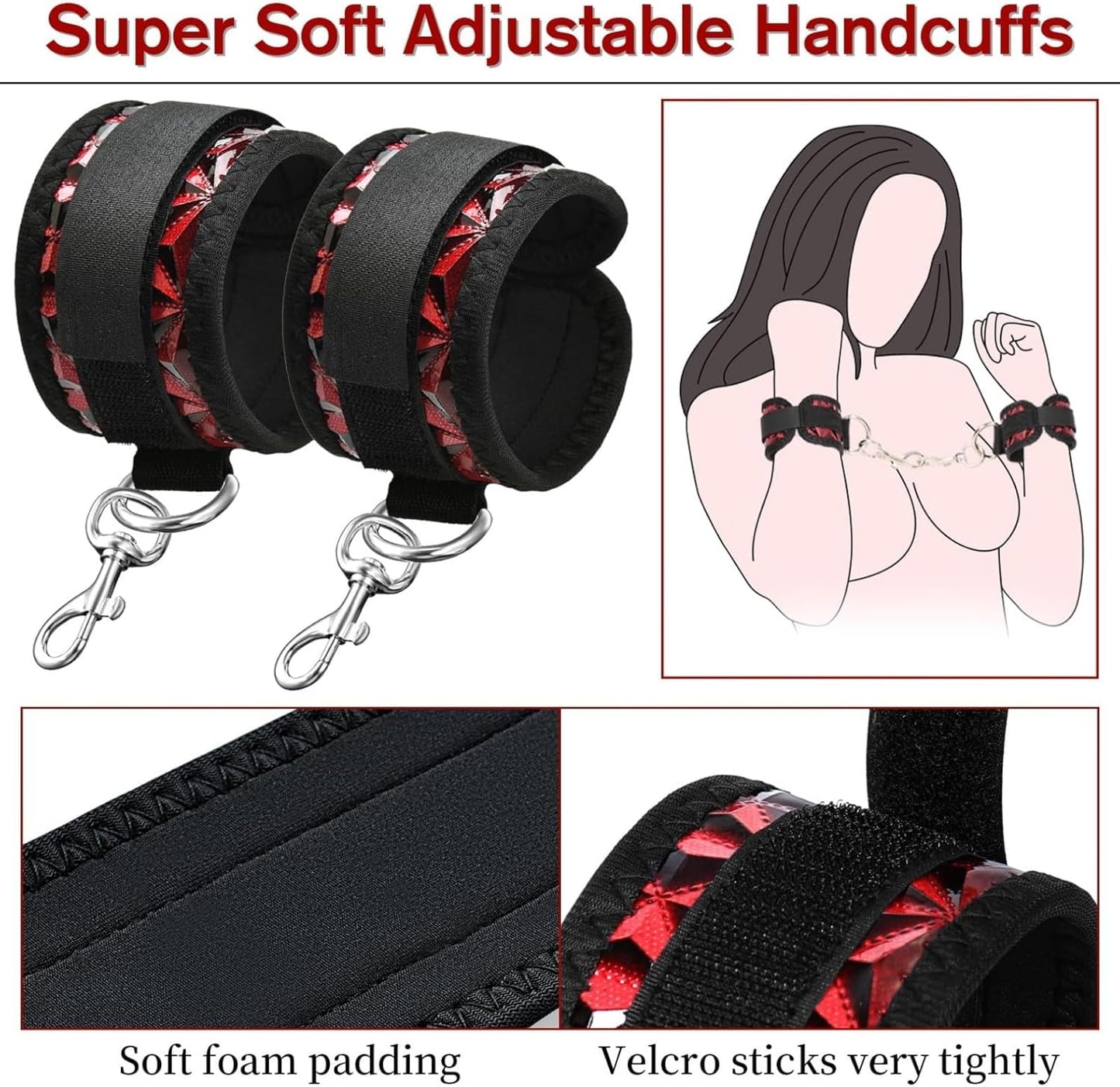 DiamondFlex Adjustable Sling Strap BDSM Kit with Cuffs - SinfulX - Personal Care > Sexual Wellness > Sex Sling