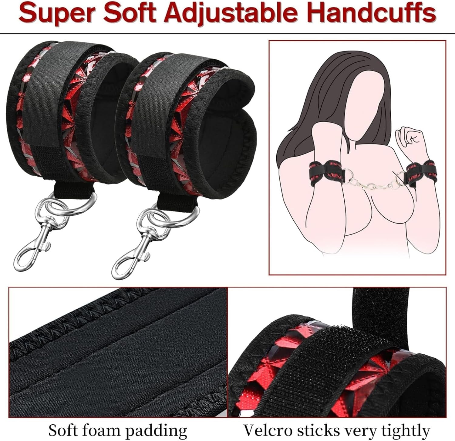 DiamondFlex Adjustable Sling Strap BDSM Kit with Cuffs - SinfulX - Personal Care > Sexual Wellness > Sex Sling