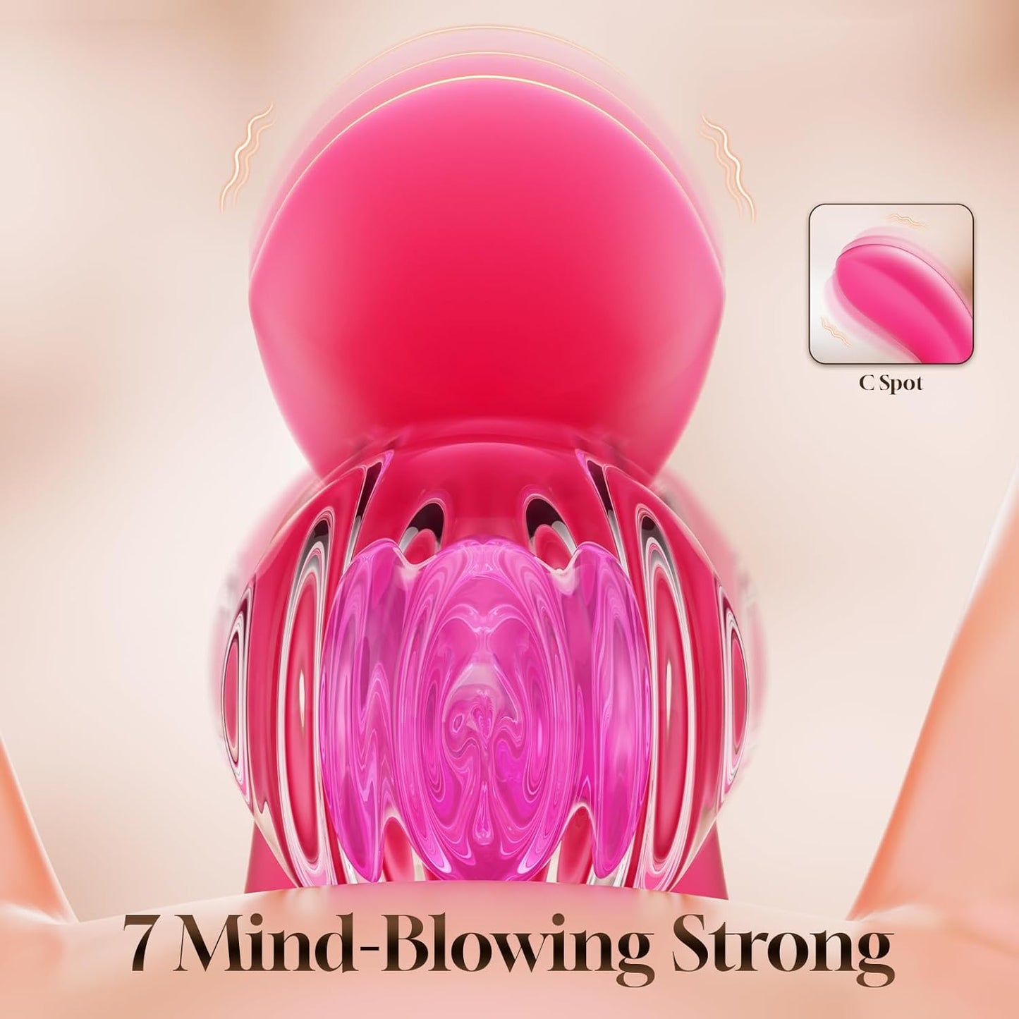 Vibrator Dildo Rabbit Sex Toys - G Spot Vibrator Massager for Women Clitoral Nipple Stimulation, 3 in 1 Sex Toys with 14 Vibration & 7 Tongue Licking Flapping, Adult Product Aurieel (Rose Red) - SinfulX - 