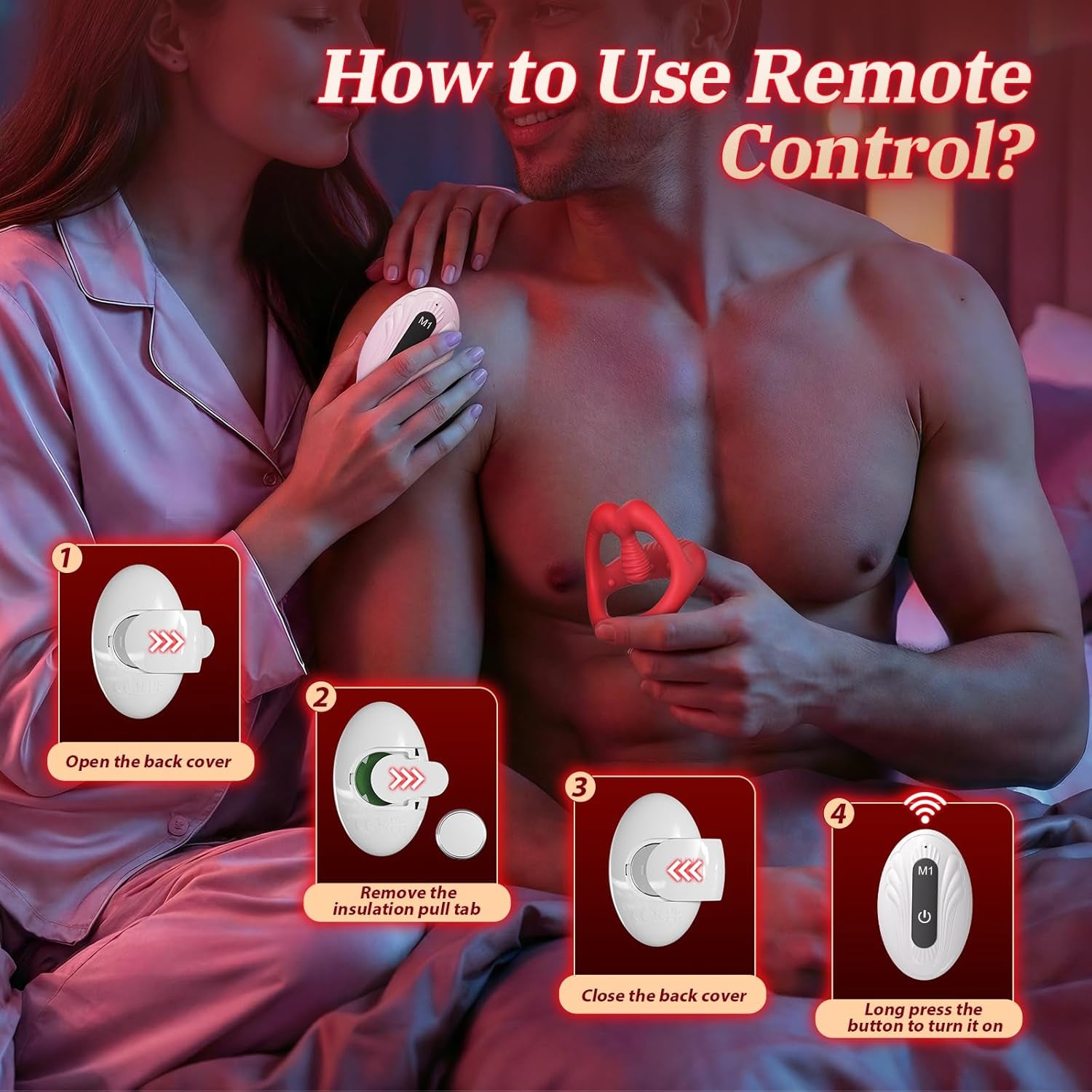 OrbitalFlex Cock Ring Adjustable Clit Stimulator Remote 9 Modes - SinfulX - Personal Care > Sexual Wellness > Couples Cock Ring