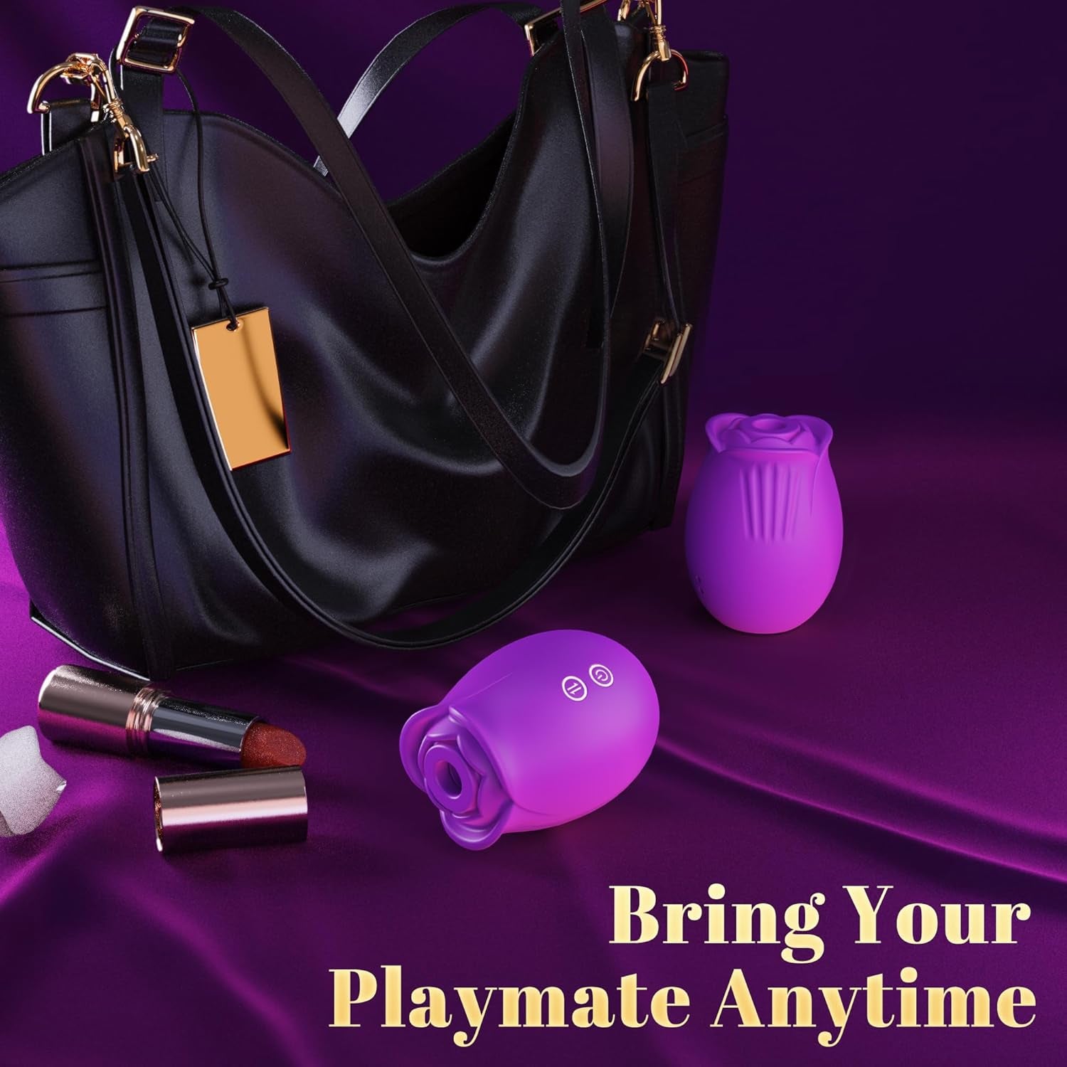 Rose Sex Toy Adult Toys - Sucking Vibrator Adult Sex Toy with 9 Sucking & Vibrating Rose Sucker G Spot Vibrators, Women Nipple Clit Games Machine for Female Couples Sex Furniture - SinfulX - 