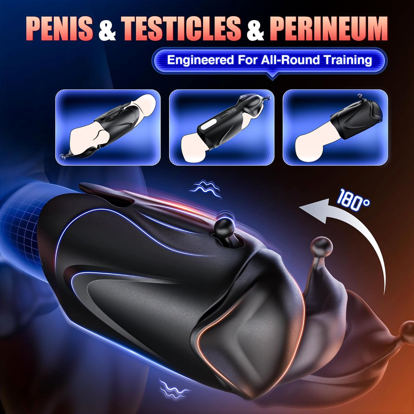 Male Masturbator Sex Toys for Men - Open - Ended Design Penis Vibrator Male Sex Toy with 10*10 Vibrating & 2 Motors & AI Sync APP & Squeezable Sleeve Stroker Machine, Adult Sex Toys for Gay Men - SinfulX - 
