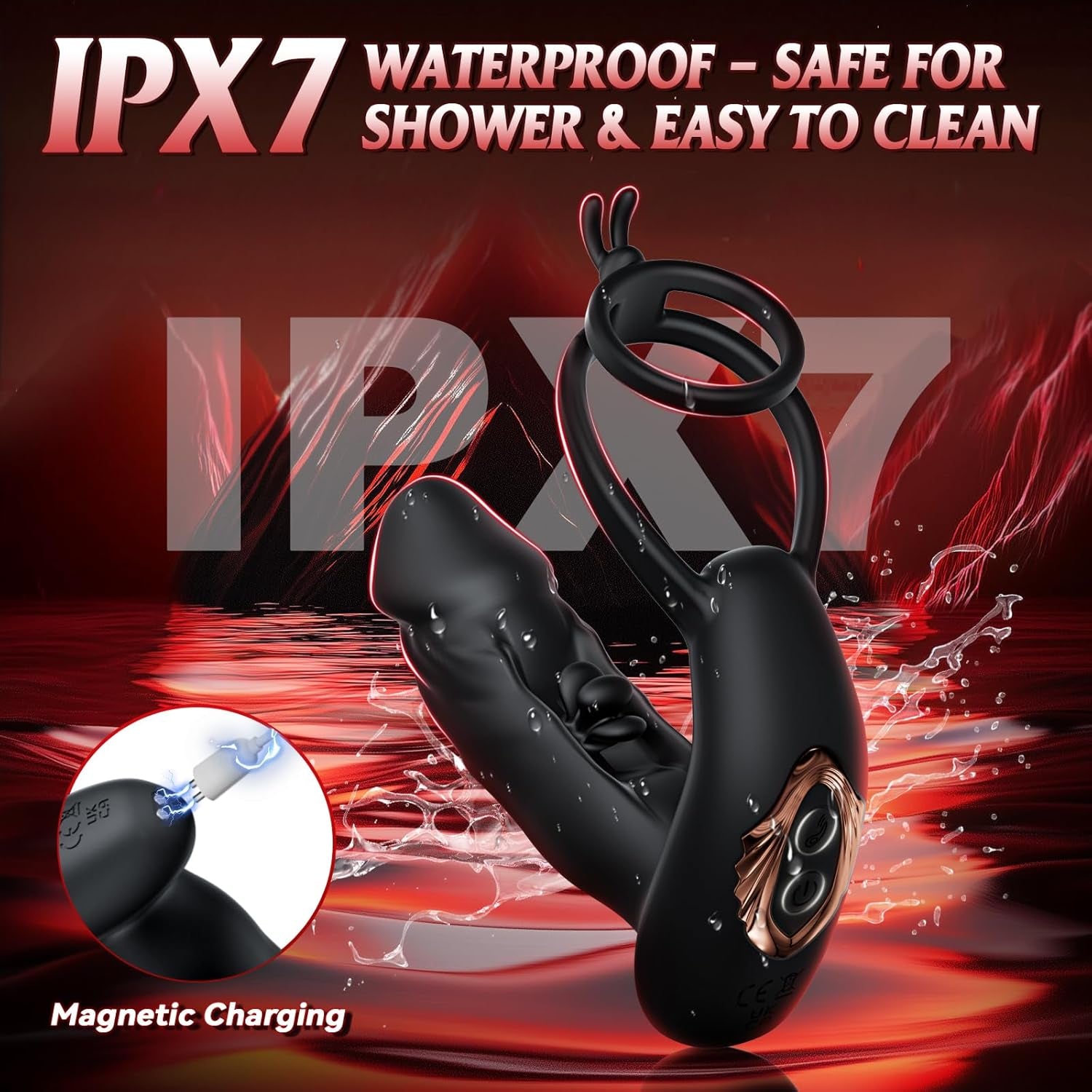 FlapCore Prostate Massager Cock Ring 10 Modes Flapping - SinfulX - Personal Care > Sexual Wellness > Prostate Massager Cock Ring