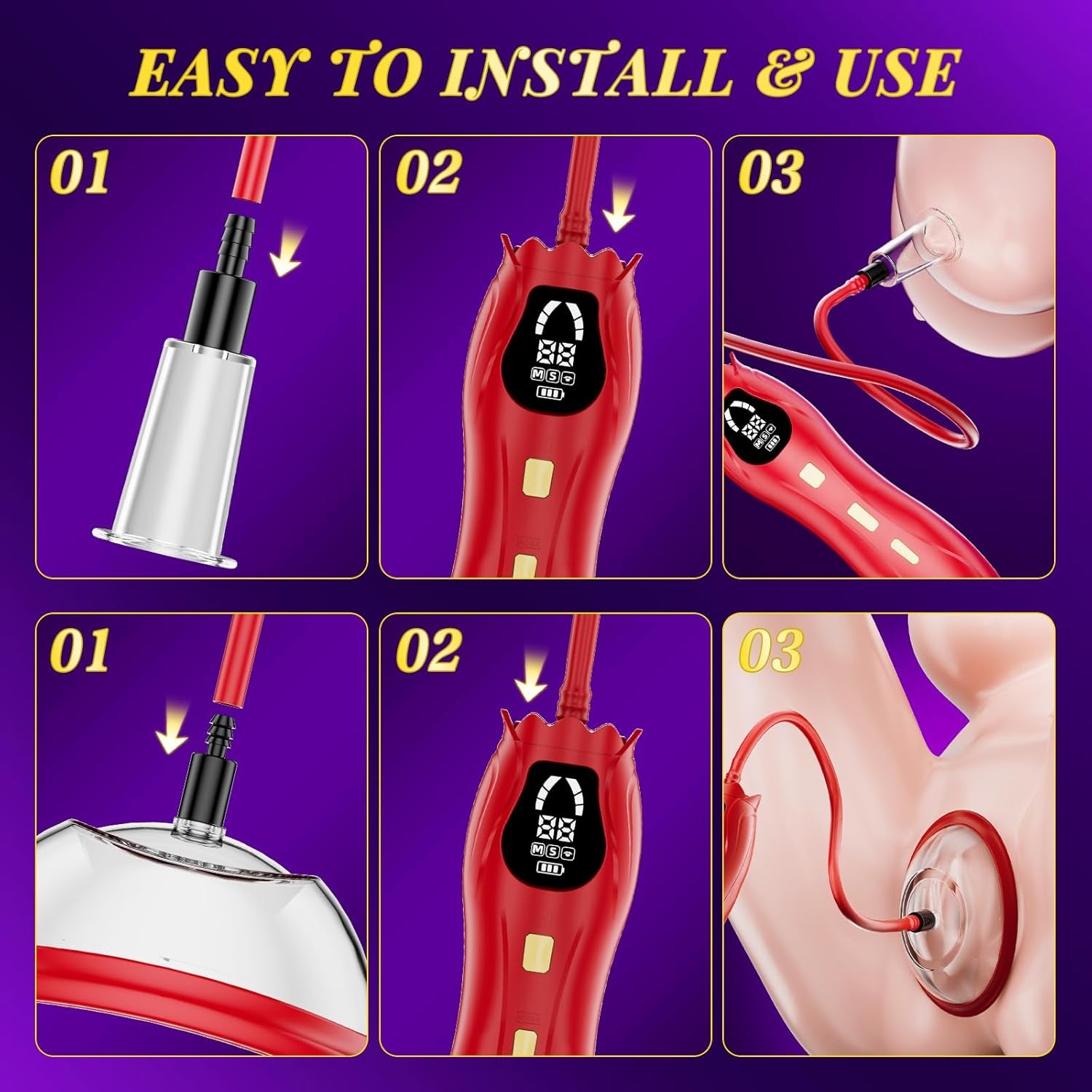 VelvetAura Electric Rose Pussy Pump 3 Levels - SinfulX - Personal Care > Sexual Wellness > Pussy Pump