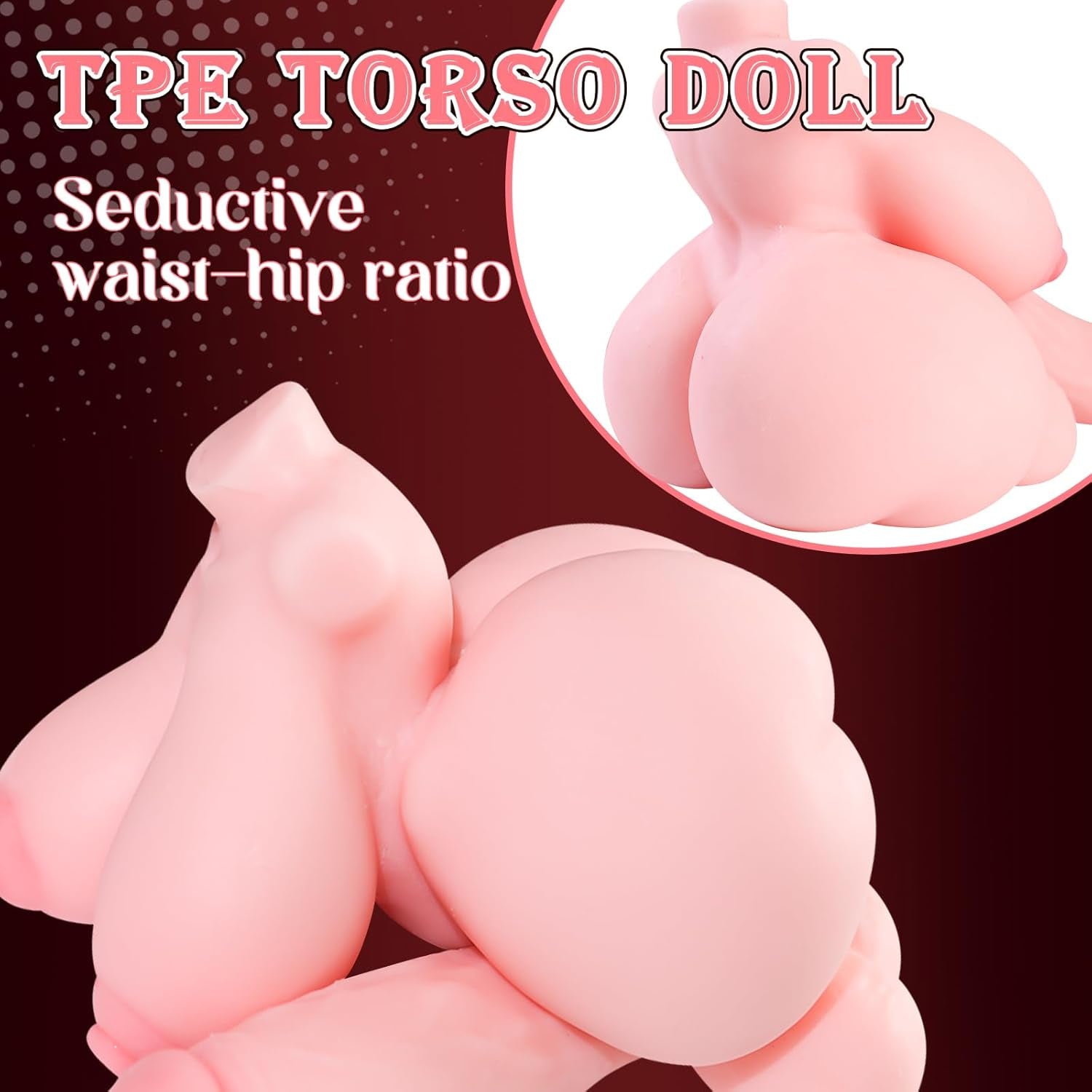 Shemale Sex Doll, Small Male Sex Toy with Single Channel, Mini Trans Sex Toy Pocket Pussys with Realistic Soft Dildo Torso, Mens Masturbator Toys for Men Gay - SinfulX - 