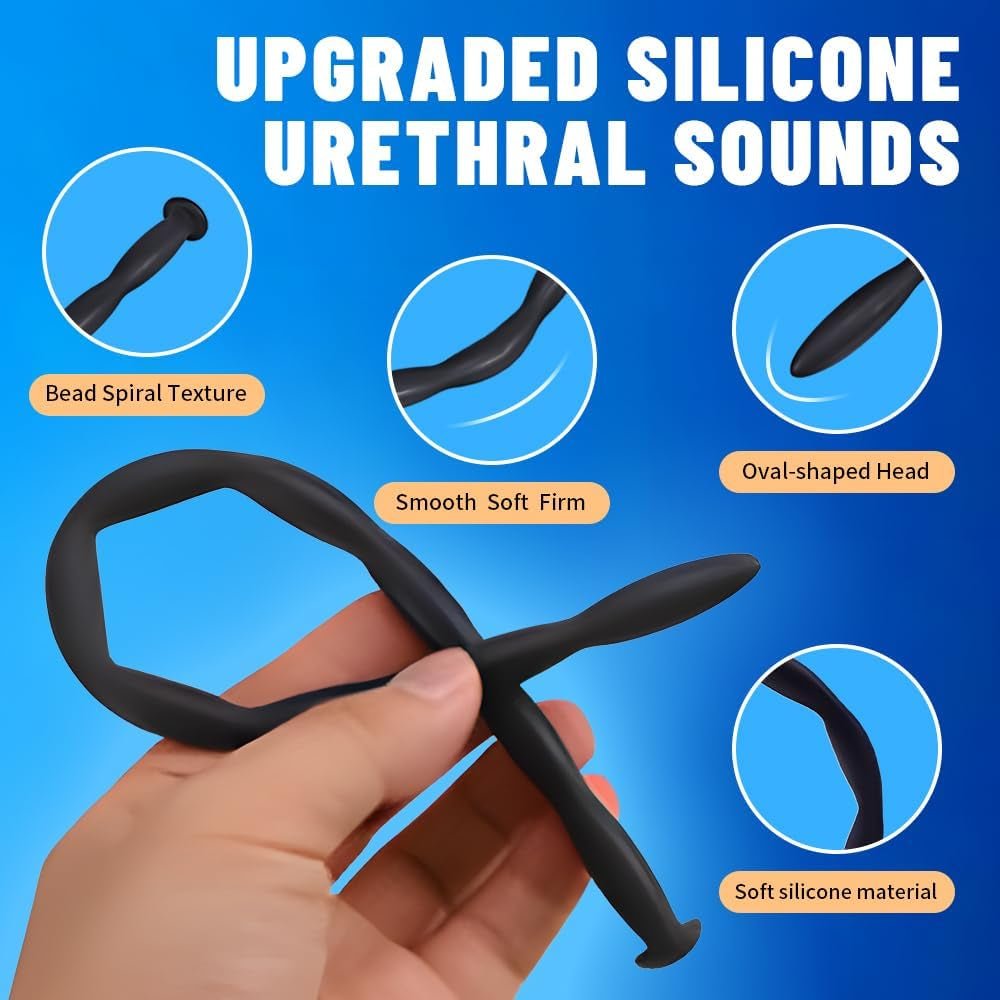 GradusFlex 8PCS Urethral Sounds Silicone Dilator Set - SinfulX - Personal Care > Sexual Wellness > Penis Plug