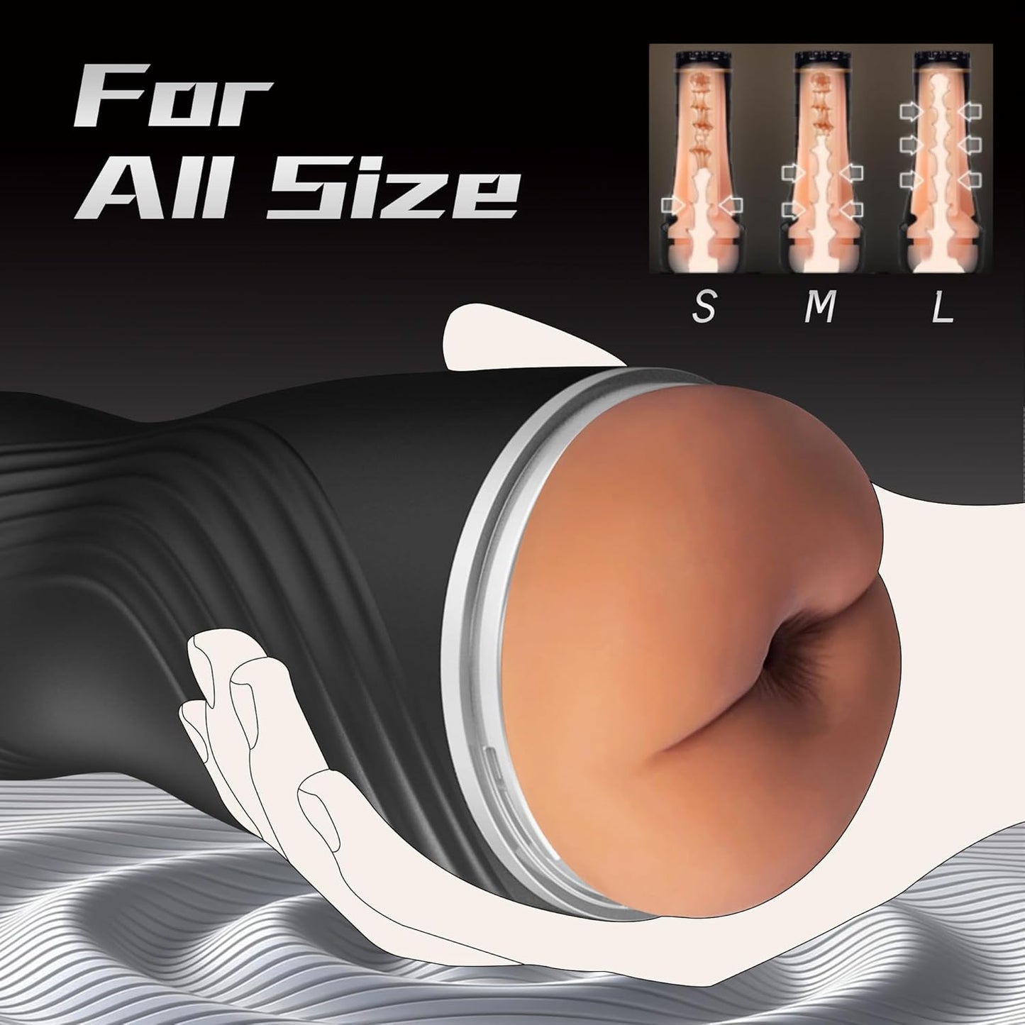 Anal Male Masturbator Cup Sex Toys for Men, Realistic Anal Sex with 8.5In Depth Pocket Pussy Stroker, Man Masturbation Cup for Penis Stimulator, Portable Pocket Pussies Ass for Blowjob Sex Machine - SinfulX - 