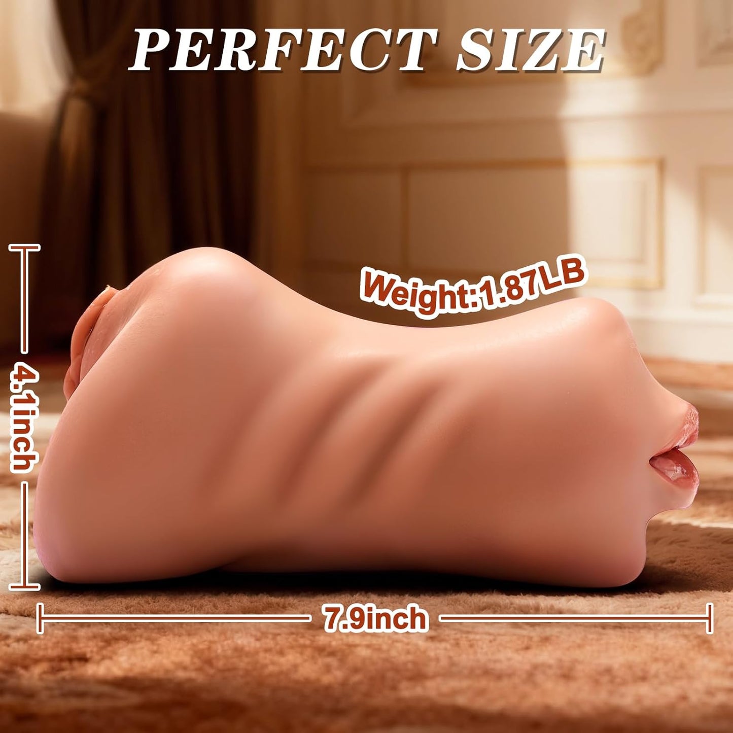 3 in 1 Pocket Pussy Male Masturbator - Sex Toys for Men Penis Stimulation, Male Blowjob Stroker Toy with 3D Realistic Textured Tight Anus & Real Mouth,Sex Doll Adult Toys for Man Masturbation - SinfulX - 