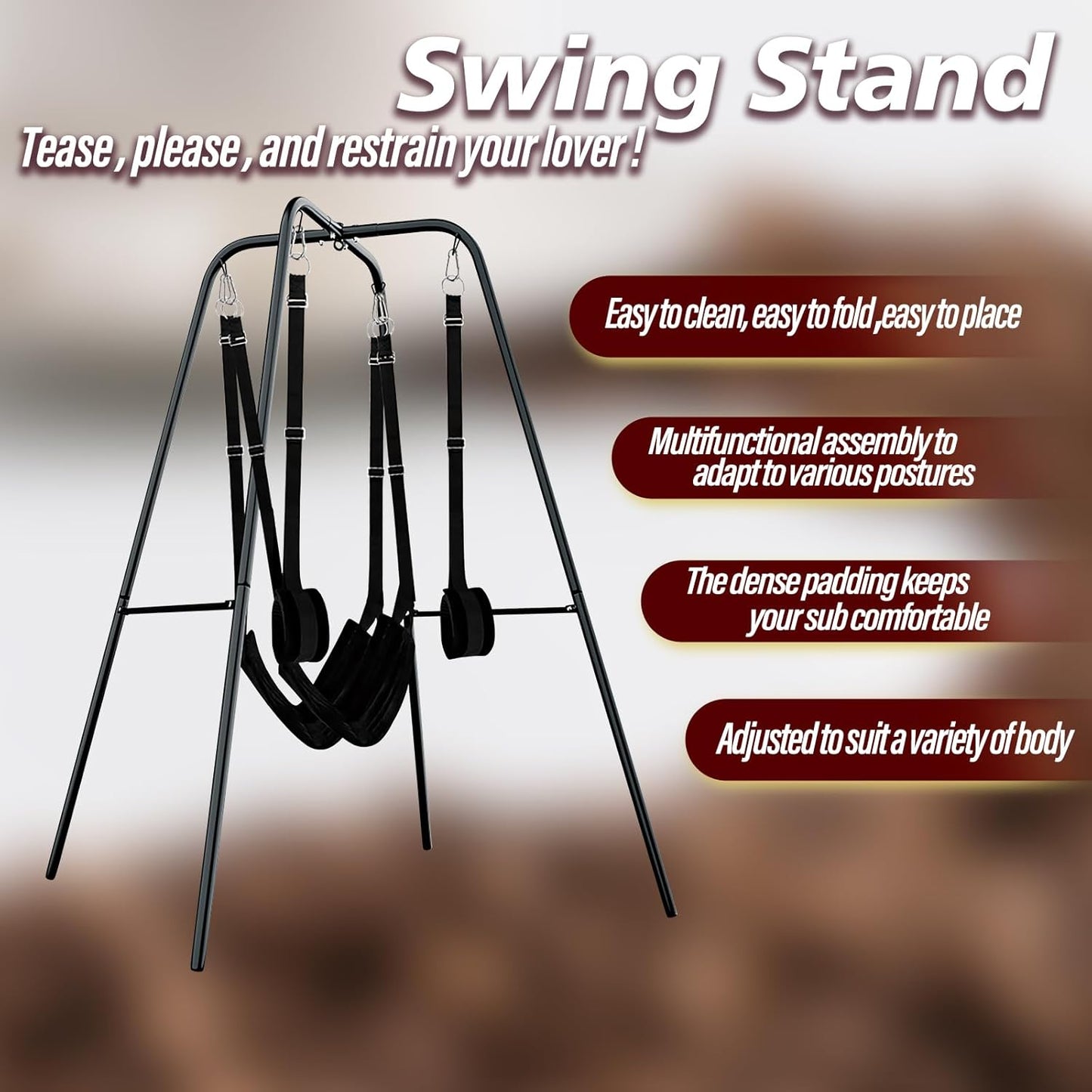 SteelFrame Freestanding Sex Swing Stand 400lb - SinfulX - 
