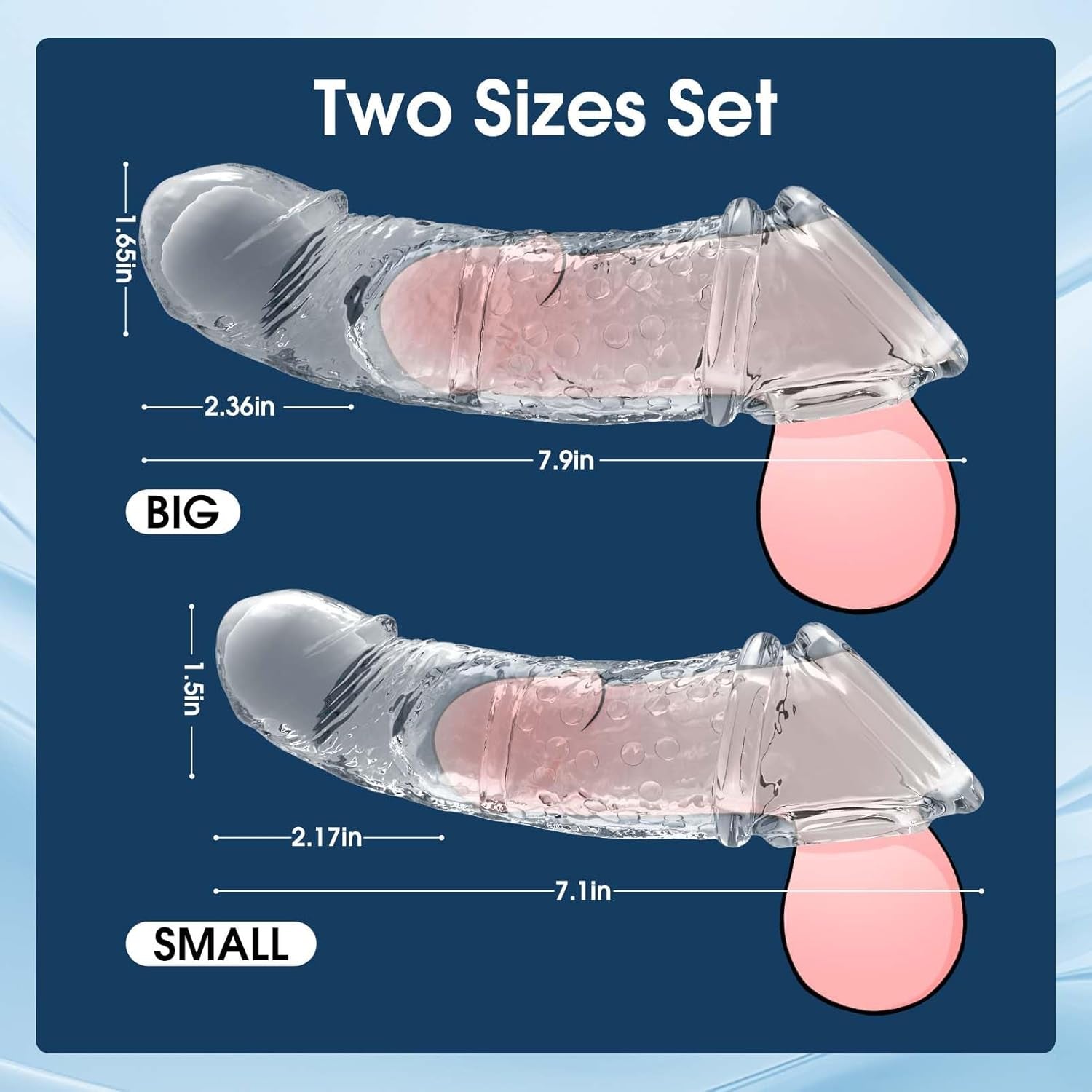 VibeX 4 - in - 1 transparent Vibrating Penis Sleeve - SinfulX - 