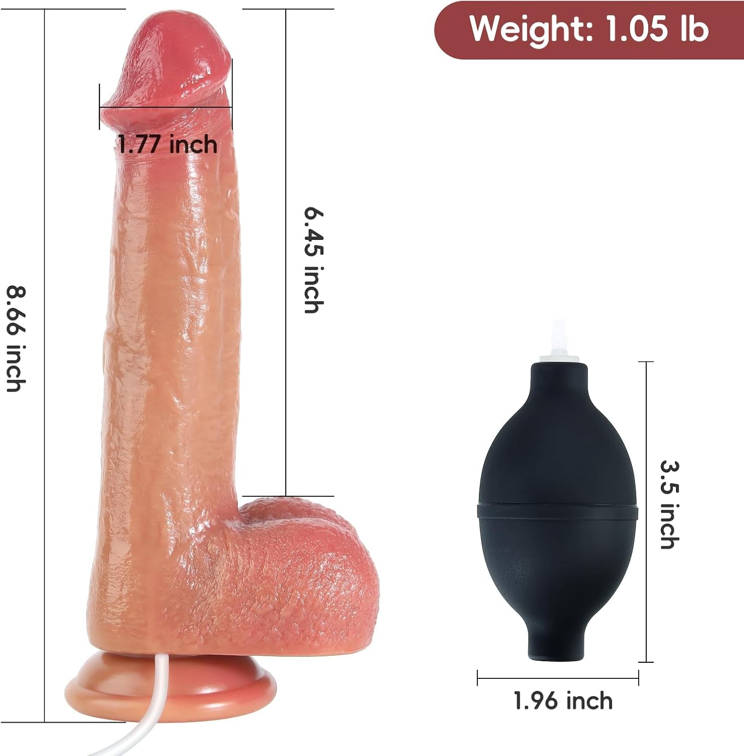 Squirting Dildo Ejaculating Dildo Ejaculating Toy Realistic Dildos Strong Suction Cup Real Skin Soft Silicone Dildos Sex Toys for Women Men Adult Toys - SinfulX - 