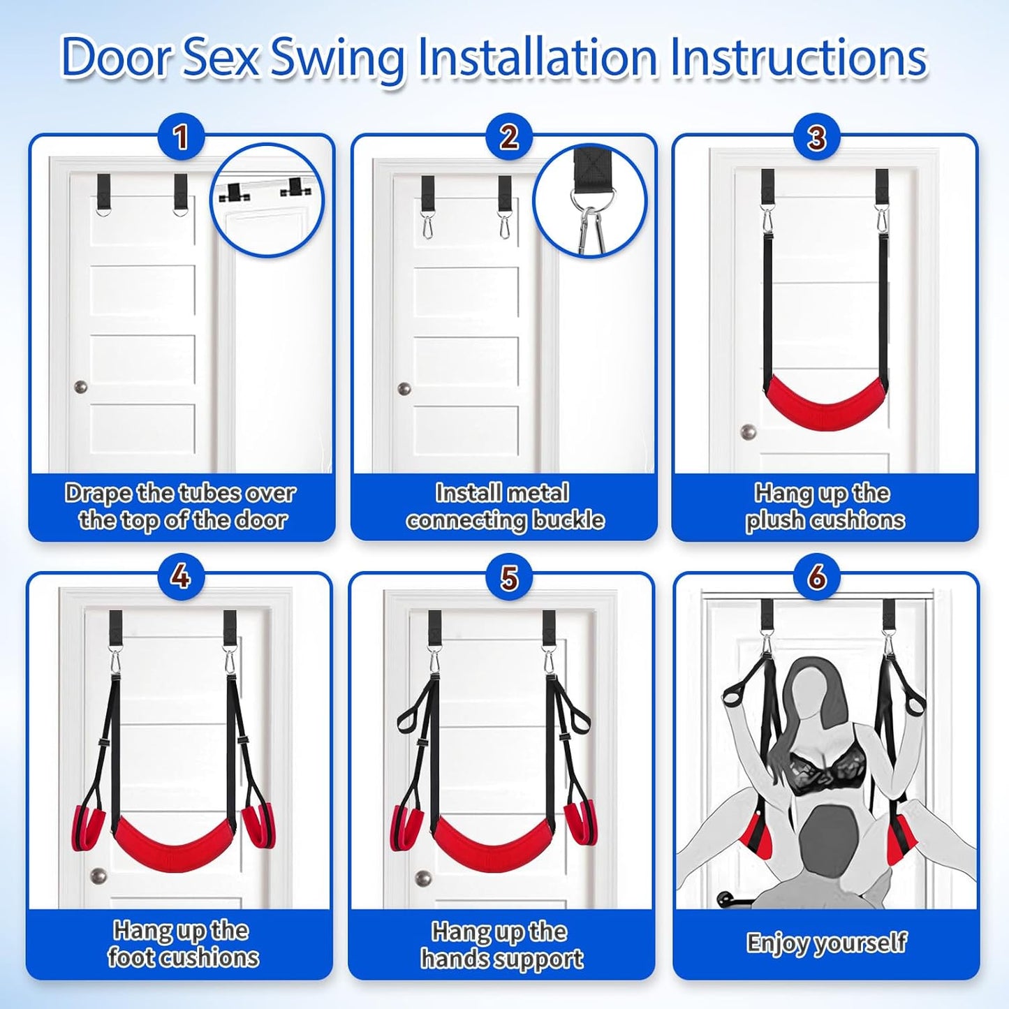 VortexSpin 360° Ceiling BDSM Swing 800lb Adjustable - SinfulX - 