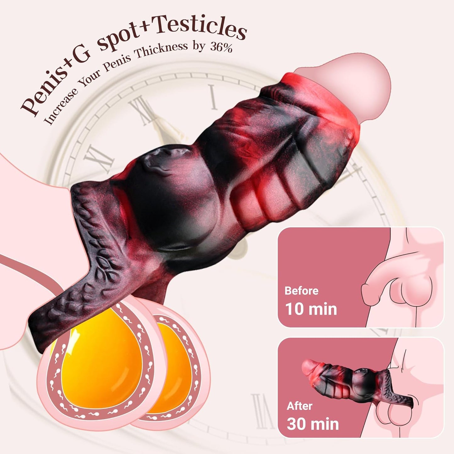 Dragon Penis Sleeve Cock Sleeve for Men, Soft Silicone Enhancer, Reusable Extension Sleeve for Stimulation and Endurance, Realistic Veins, Enhancer for Girth and Length, Perfect for Solo or Couple Use - SinfulX - 