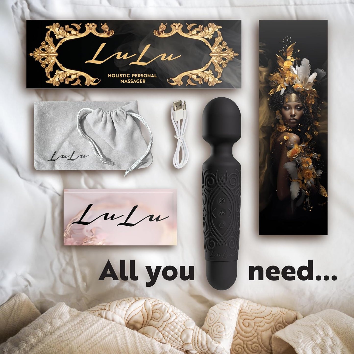 NovaWhisper Mini Wand Vibrator Rechargeable Waterproof Quiet - SinfulX - Personal Care > Sexual Wellness > Wand Vibrator