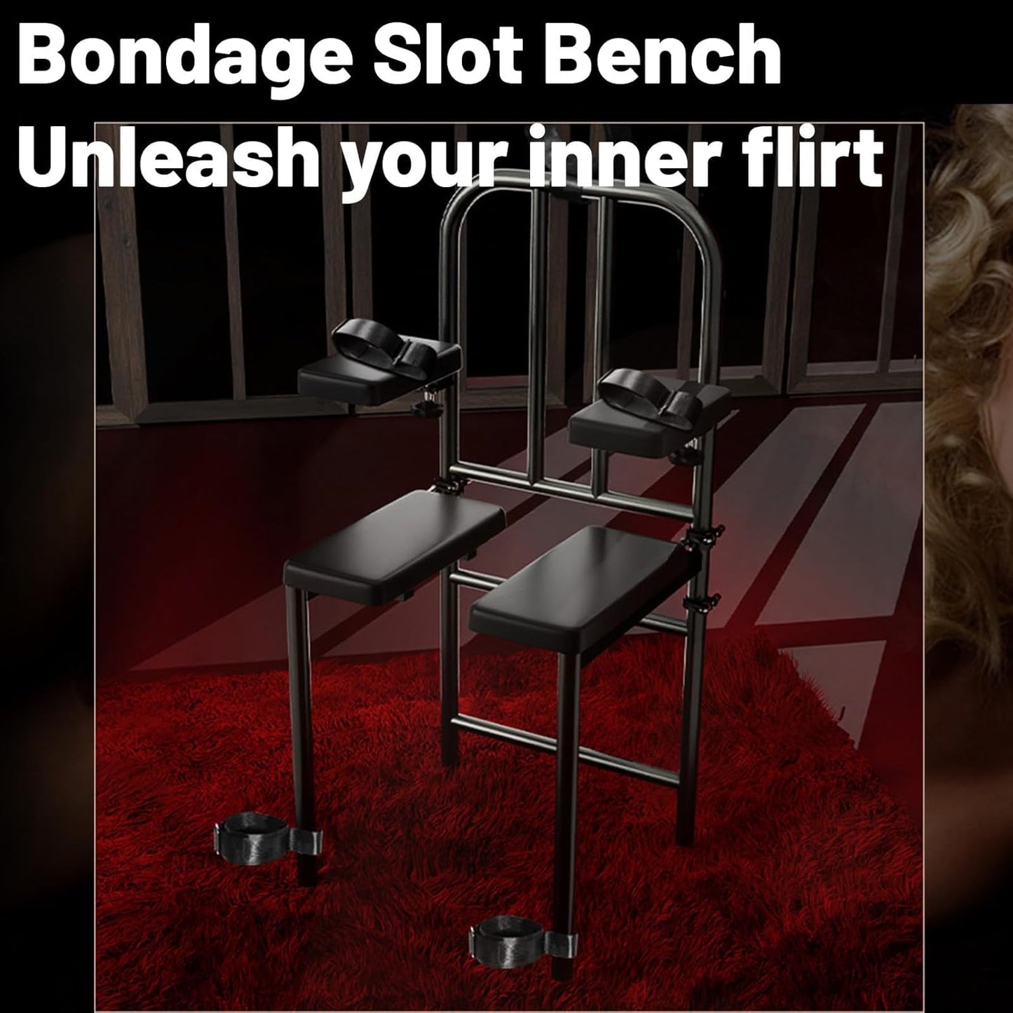 Bondage Furniture, Sex Chair, Sex Bench, BDSM Chair, Adjustable Restraint Wrist Cuffs Included, Ultimate Fully Adjustable Obedience Chair, Novelty BDSM Sex Toy for Adult Game. - SinfulX - 
