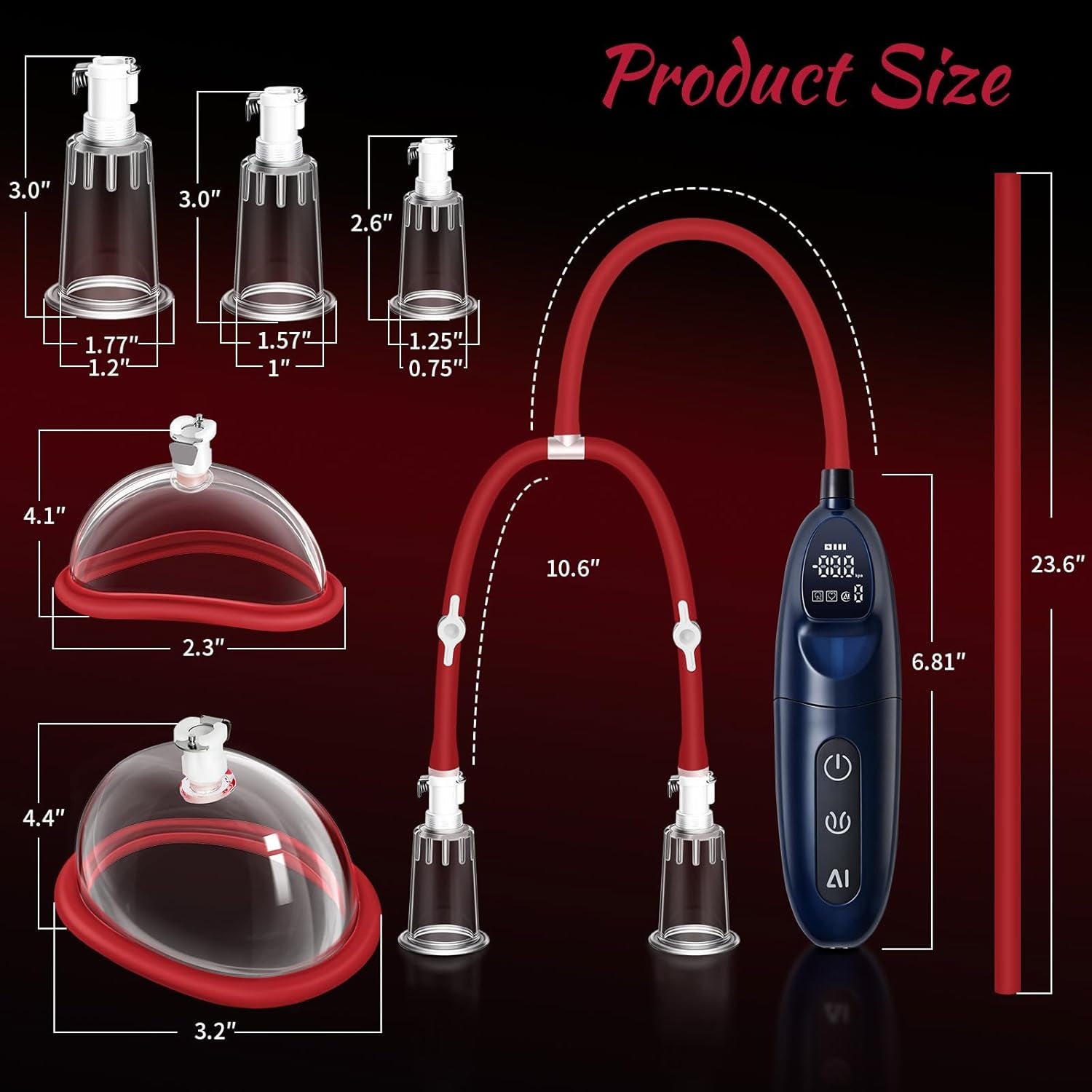 VelatriX Electric Pussy Pump 8 Cup Kit - SinfulX - Personal Care > Sexual Wellness > Pussy Pump