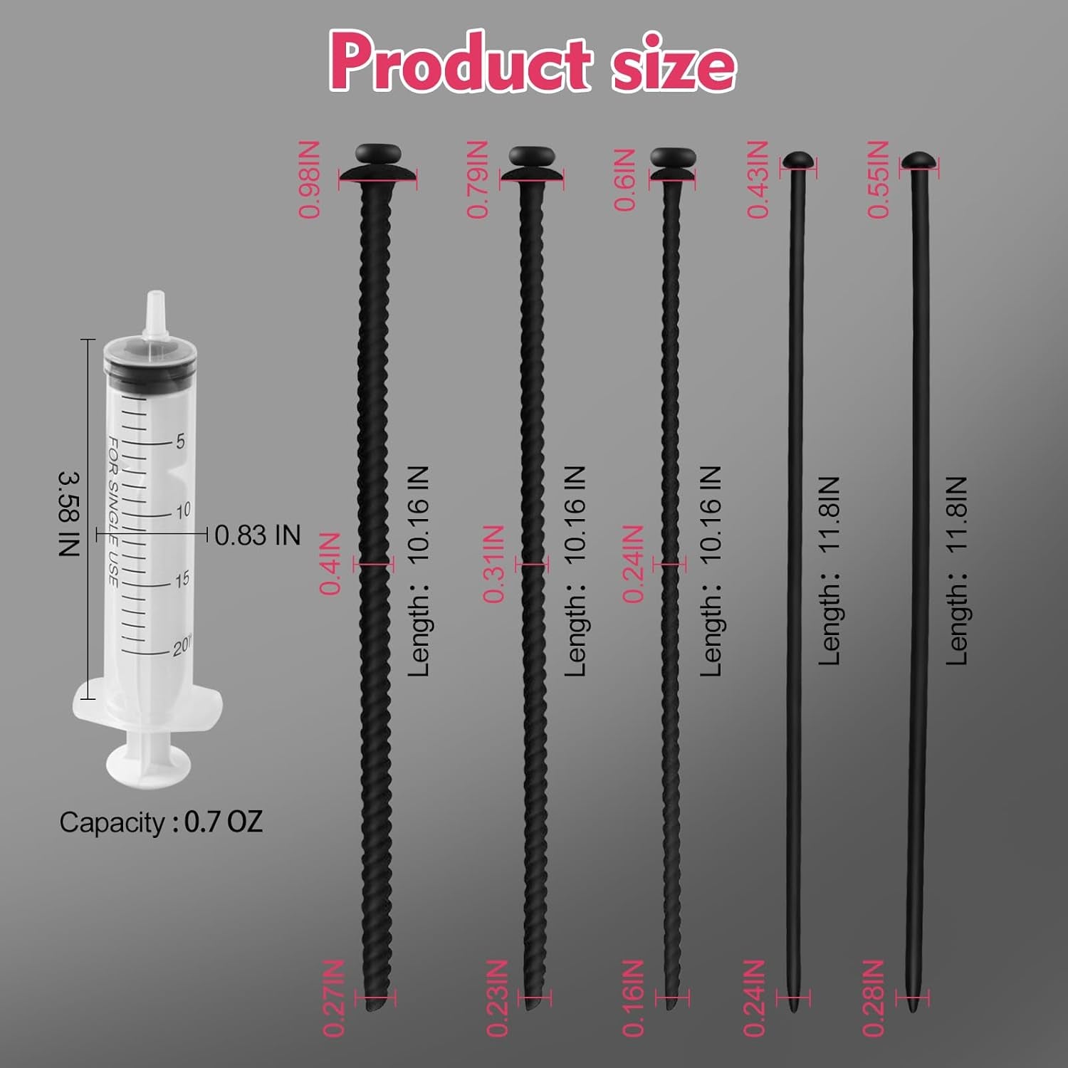 DualPath 5PCS Urethral Sounds Silicone Dilator Set - SinfulX - Personal Care > Sexual Wellness > Penis Plug