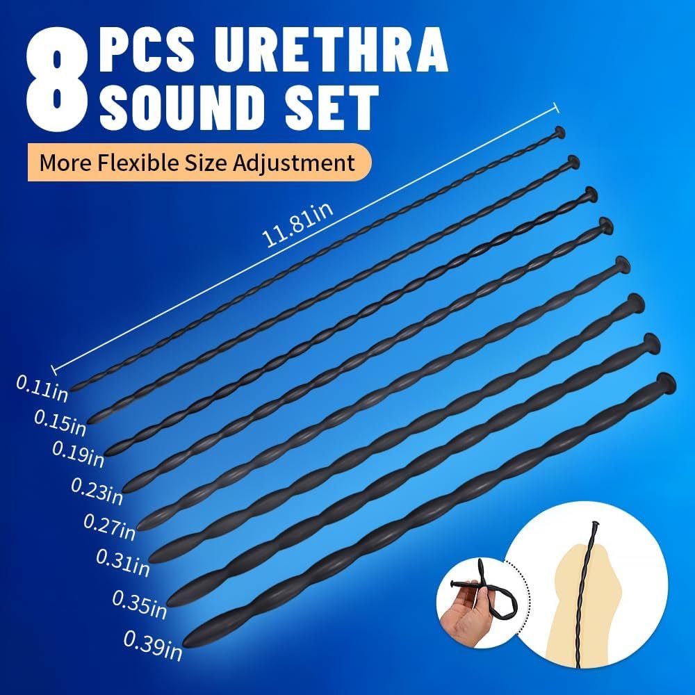 GradusFlex 8PCS Urethral Sounds Silicone Dilator Set - SinfulX - Personal Care > Sexual Wellness > Penis Plug