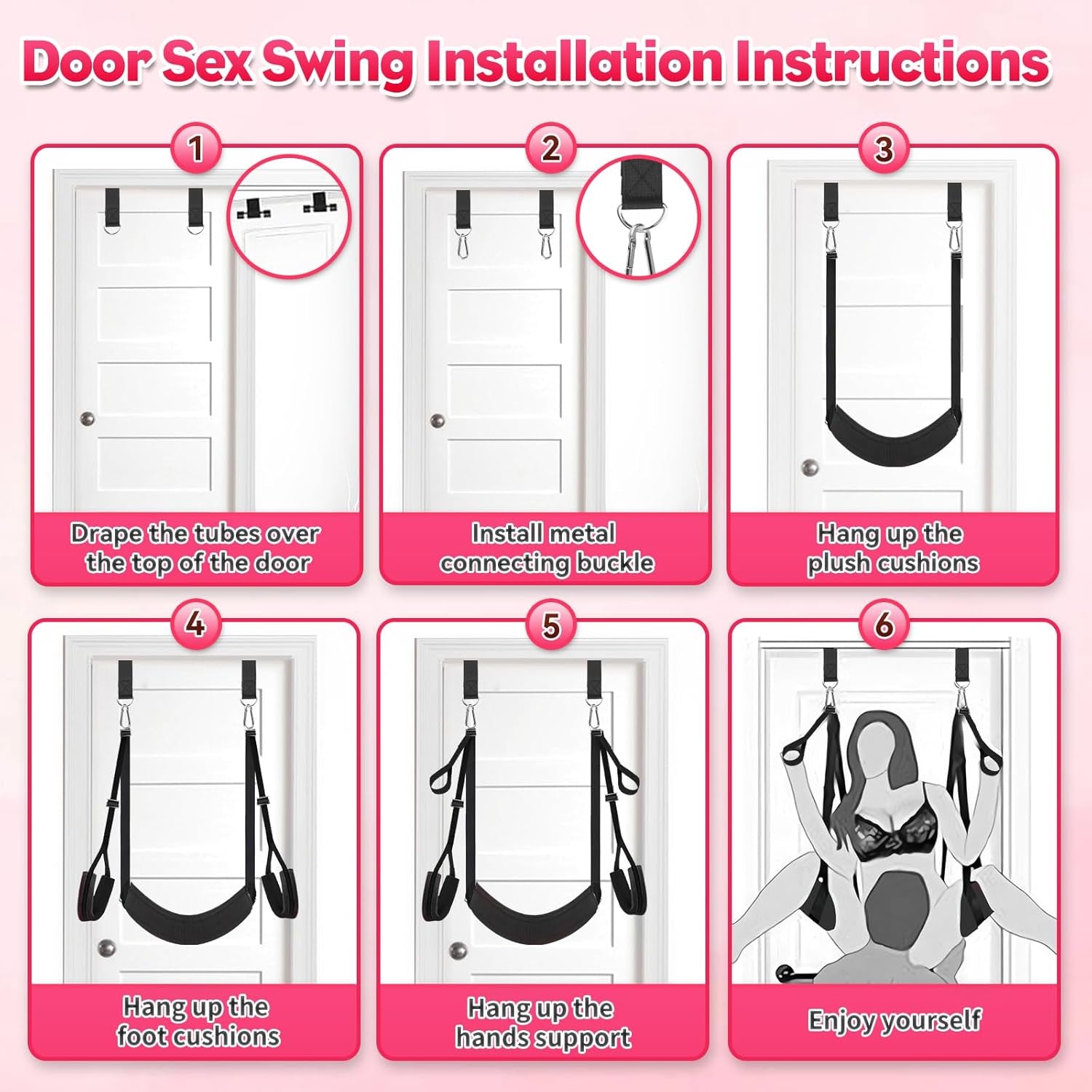 UltraPlush Heavy - Duty Door Sex Swing 800lb - SinfulX - 