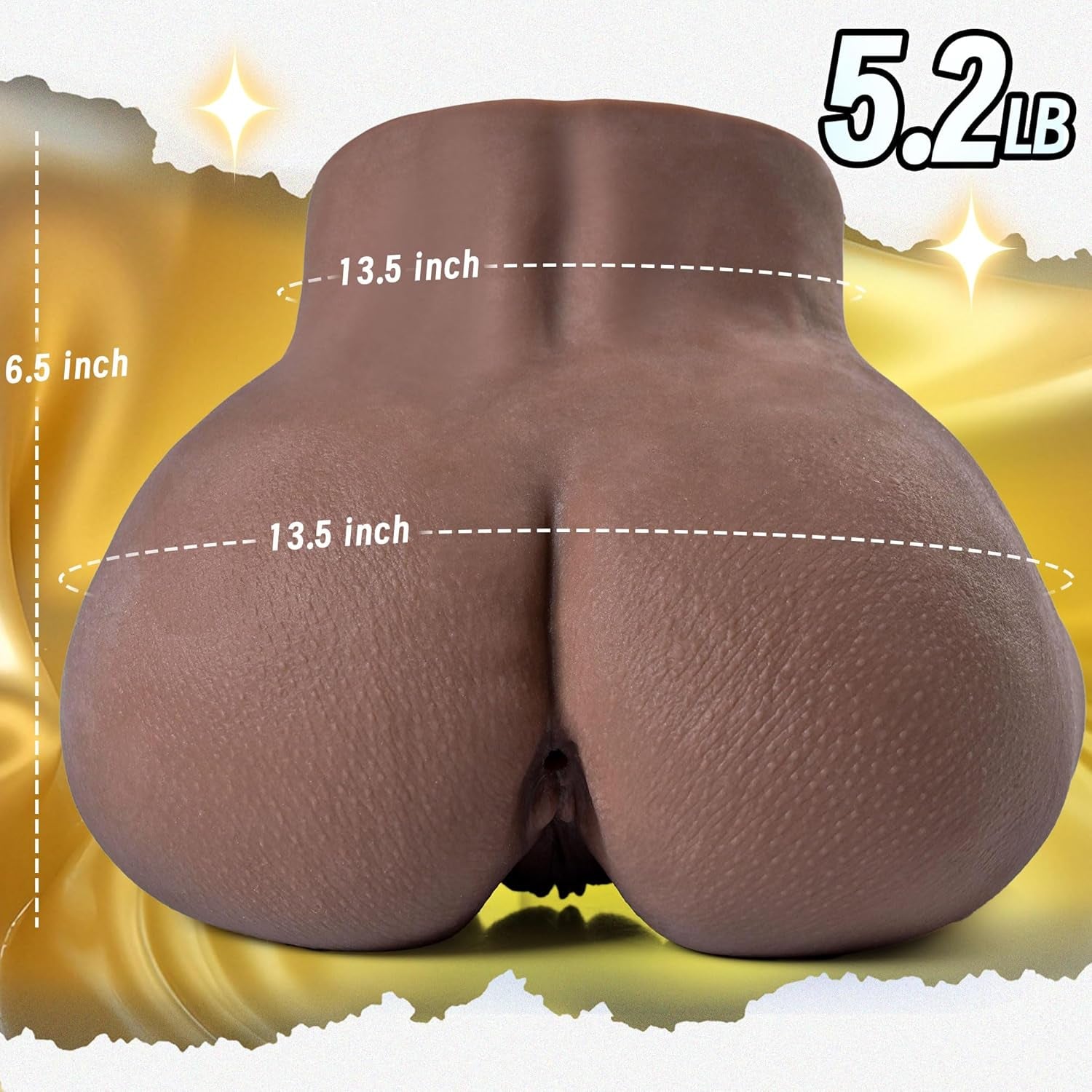 Black Pocket Pussy Sex Doll Male Masturbator, Realistic Pocket Pussies Male Stroker Ass Soft Butt with 3D Vagina & Tight Anal Sex Toys, Fake Pussy Ass for Men Masturbation Pleasure Adult Toys for Man - SinfulX - 