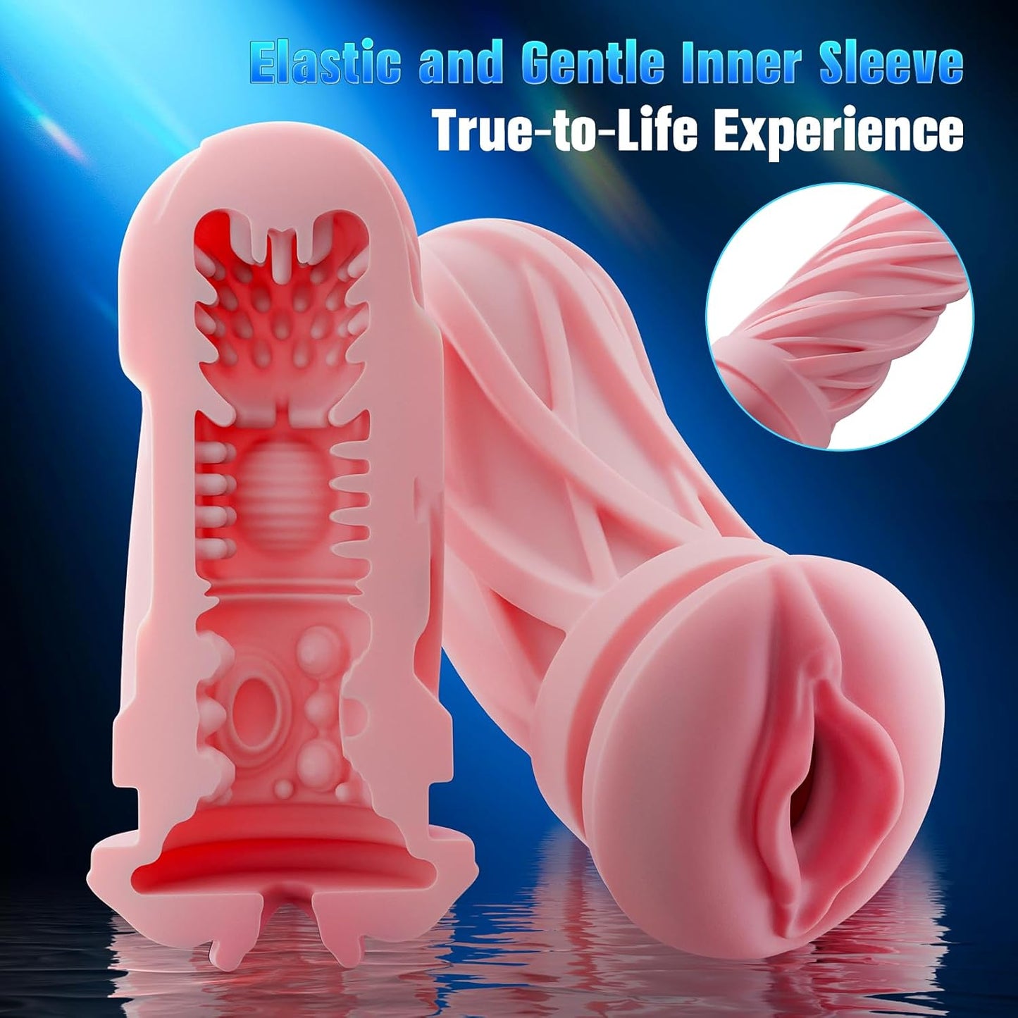 Male Masturbator Sex Toys for Men - Thrusting Male Stroker with 360° Heating, 5 - Speed Smooth Motion Blowjob Adult Men'S Sex Toy, Silent Brushless Motor, Soft Sleeve & Magnetic Phone Mount - SinfulX - 
