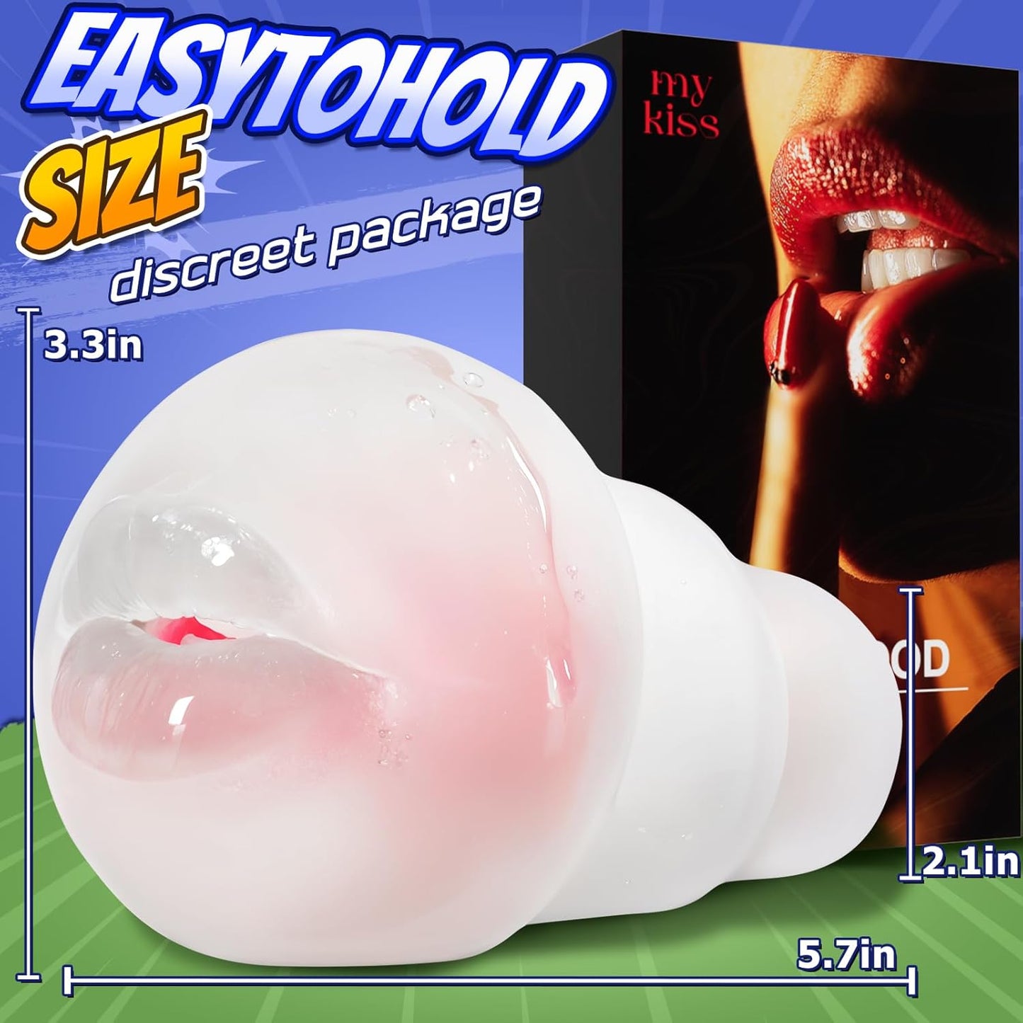 Pocket Pussy Sleeve Adapted to Any Penis Pump or Male Masturbator, Mouth Shaped, Adult Sex Toy, Washable and Portable, Clear (Red Tongue) - SinfulX - 