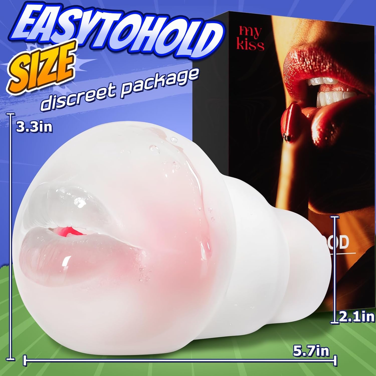 Pocket Pussy Sleeve Adapted to Any Penis Pump or Male Masturbator, Mouth Shaped, Adult Sex Toy, Washable and Portable, Clear (Red Tongue) - SinfulX - 