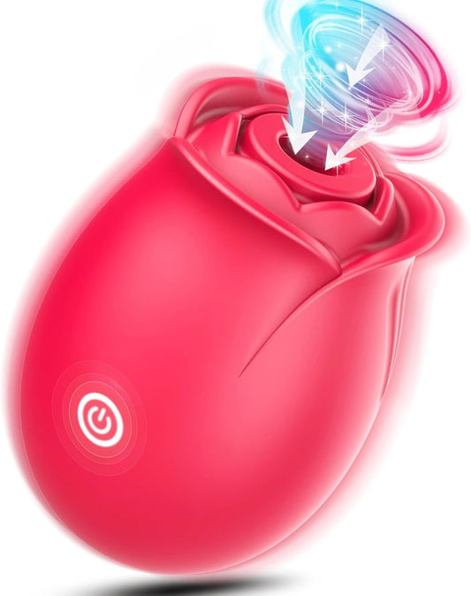 Rose Sex Toy Vibrtor - Adult Toys for Women Sex Toys with 9 Sucking & Vibrating, Clitoral Nipple Sucker G Spot Vibrator Adult Sex Toys - SinfulX - 