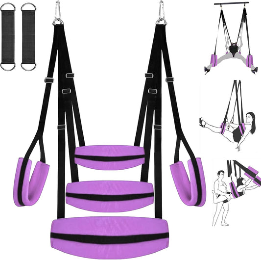 VioletBond Purple BDSM Sex Swing Adjustable - SinfulX - 