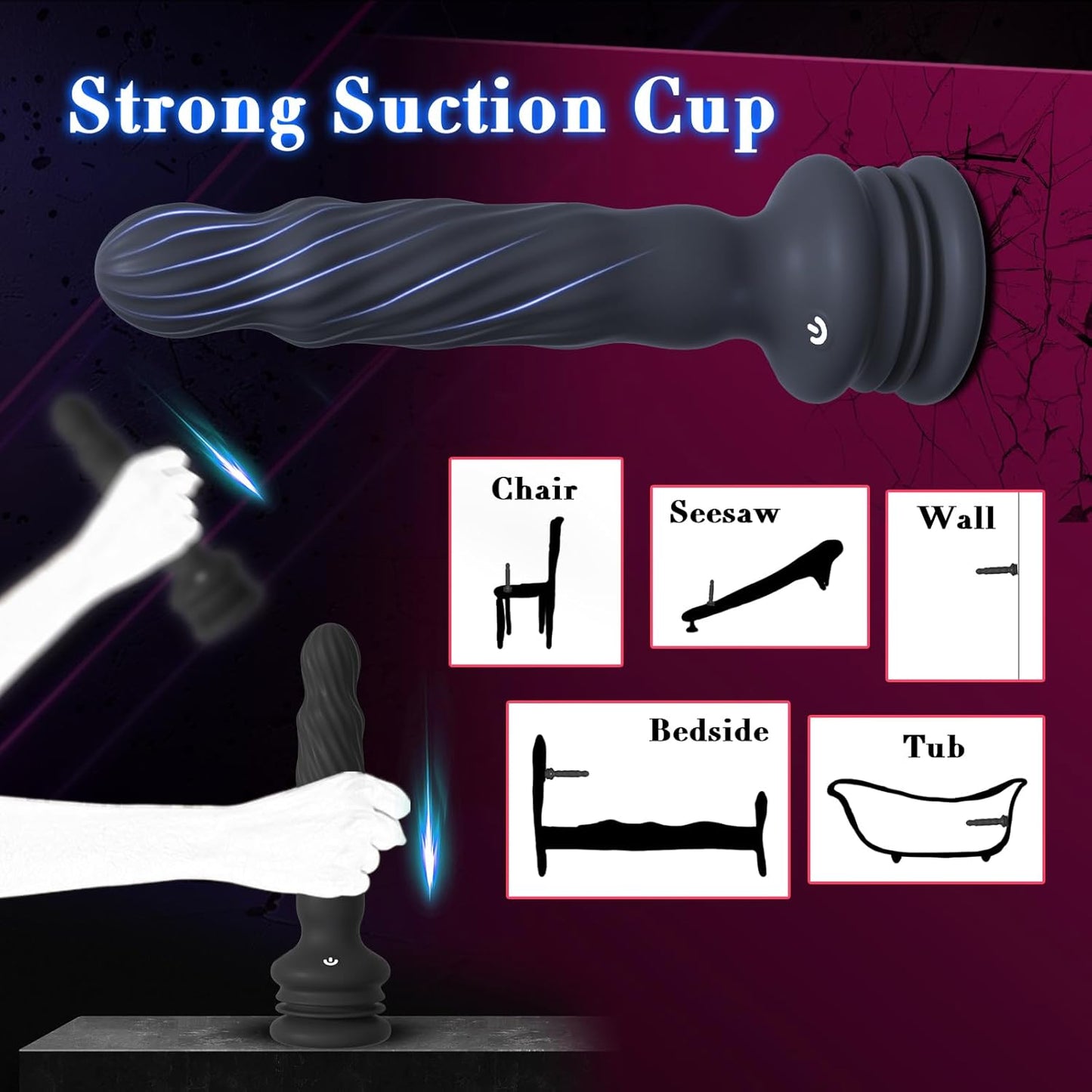 Anal Male Adult Sex Toys - Wriggling Rotating Vibrating Prostate Massager Anal Butt Plug Sex Toy for Men Women Couples, Remote Control Anal Dildo Vibrator with Suction Cup, 7 Modes Anal Beads - SinfulX - 