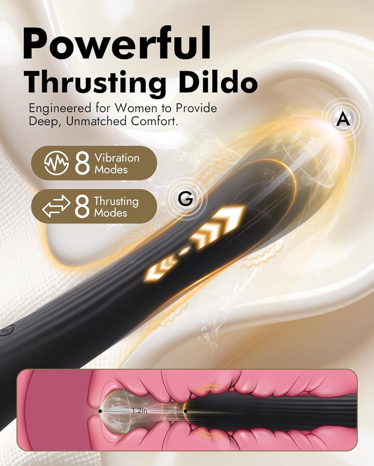 DualNova App Control Thrusting Wand Vibrator Dual Motor - SinfulX - Personal Care > Sexual Wellness > Wand Vibrator