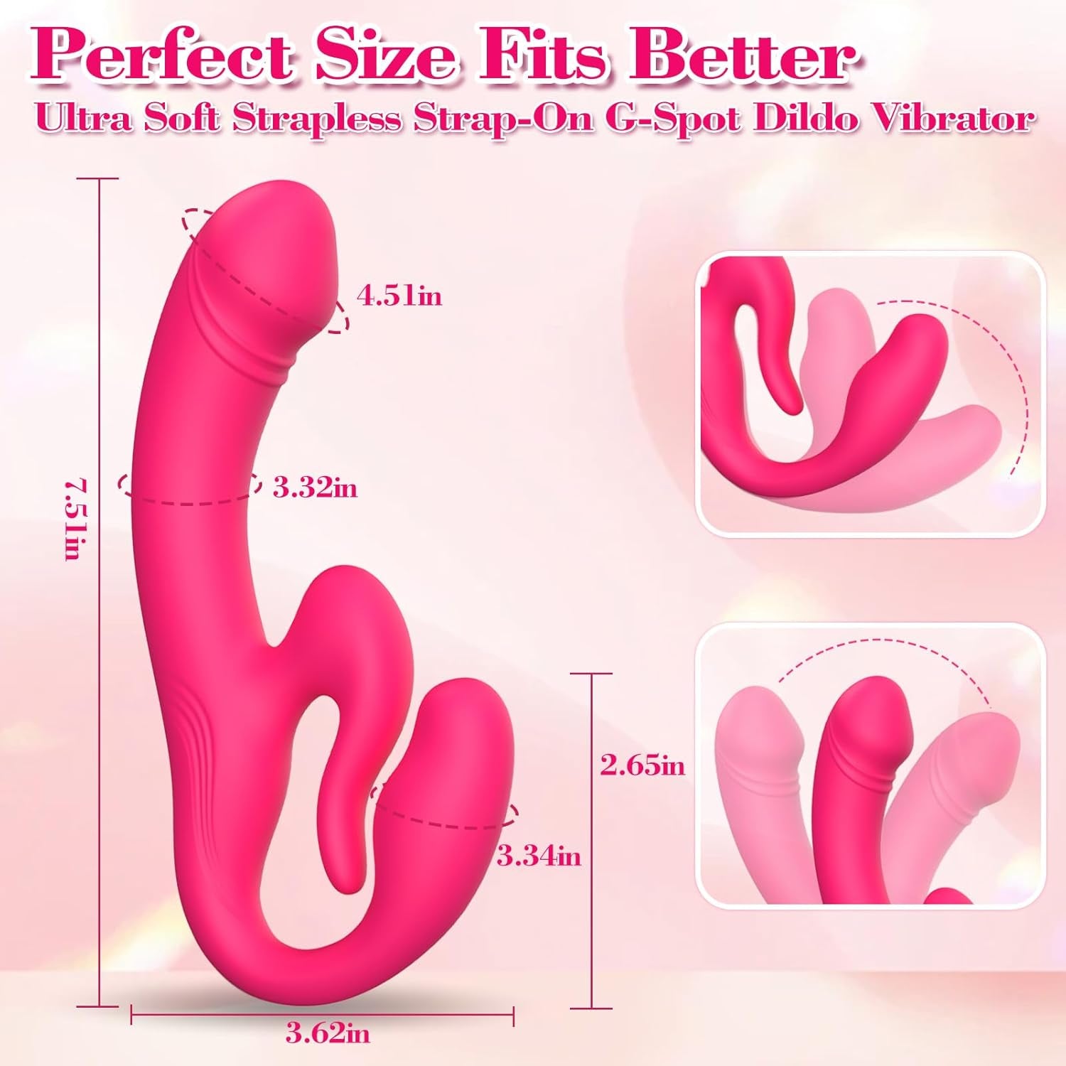 TriFusion Strapless Strap On Triple Motor Vibrator - SinfulX - Personal Care > Sexual Wellness > Strapless Strap - On