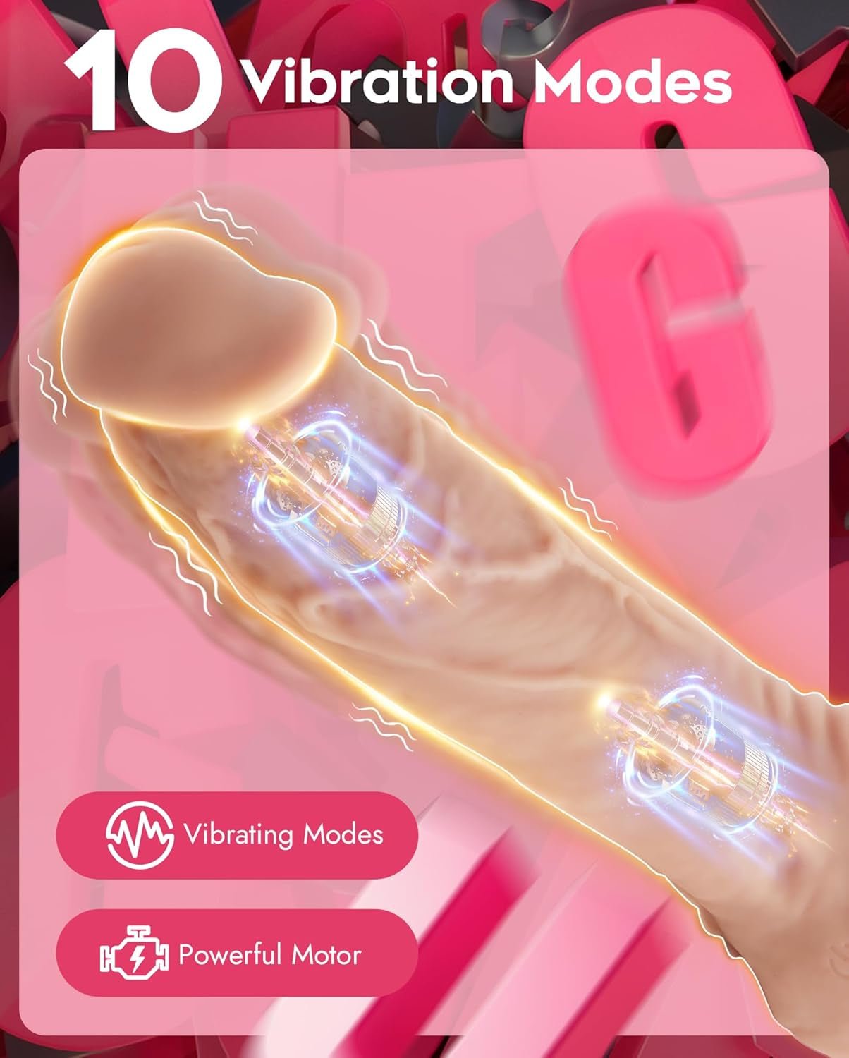 Harness Strap - On Vibration Realistic Dildos with 10 Strong Modes 2 Dildos Silicone Anal G - Spot Stimulation Adjustable Strapless Sex Toys for Female Couple Lesbian | Remote Control - SinfulX - 