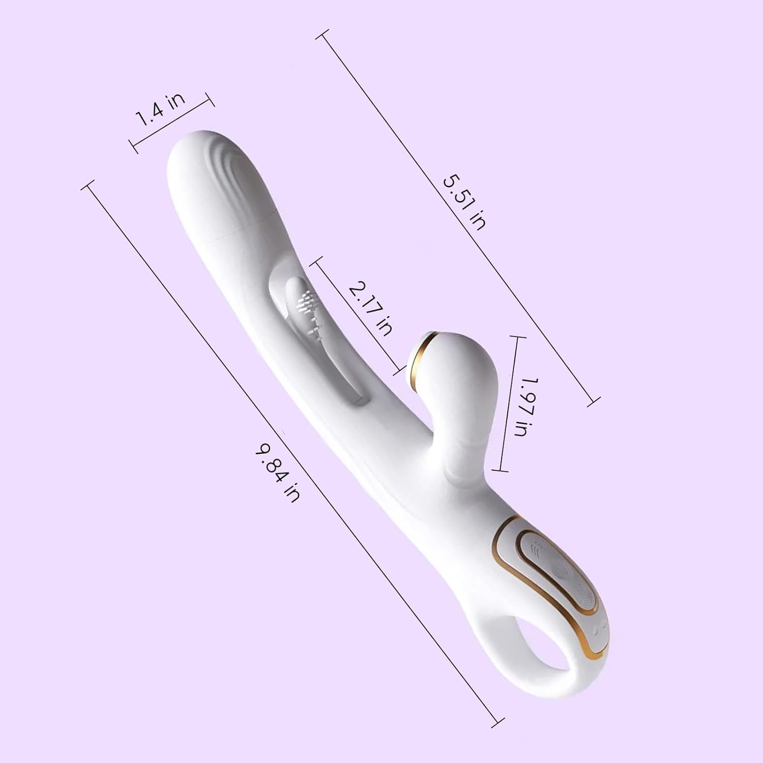 Clit Sucking Vibrator Penis Rabbit Luxe Wand Sex Toy for Women Suction Licking Vibe Nipple Gspot Vibrating Dildo Clitoris Stimulator Massager Powerful G Spot Flapping (White) - SinfulX - 
