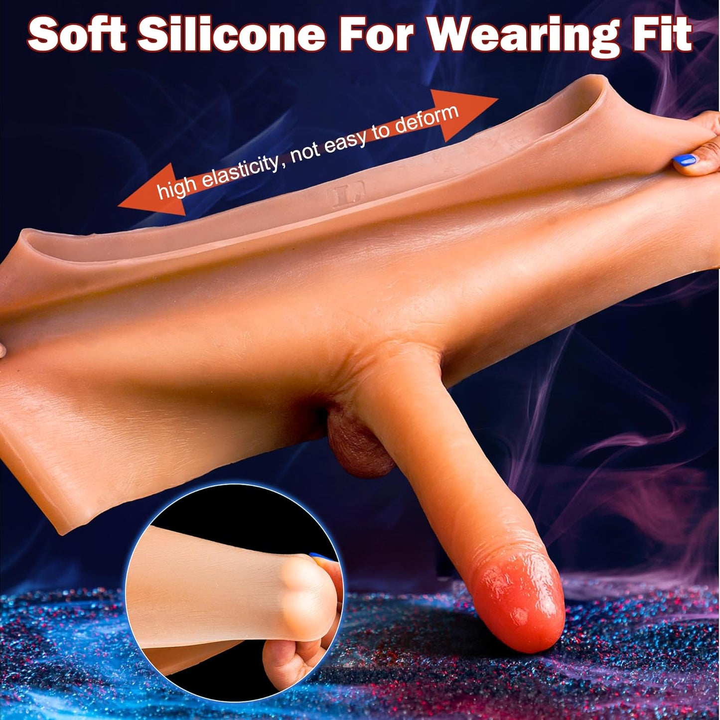 Realistic Strap on Dildo Harness Dildos Panties, Silicone Wearable Dildo Underwear Lesbian Sex Toys, Transgender Clothing Strapon with 7" Solid Dick, Strapless Dildos Pegging Toys for Women & Couple - SinfulX - 