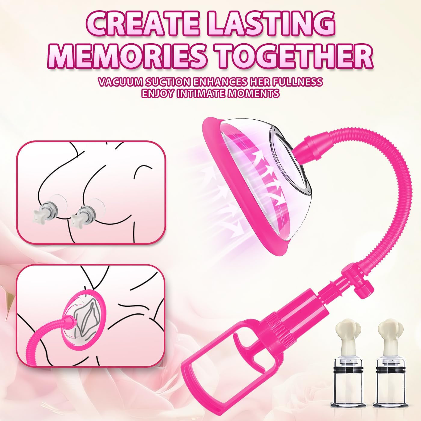 BlushCovet Pink Pussy Pump | Clitoral & Nipple Suction Set