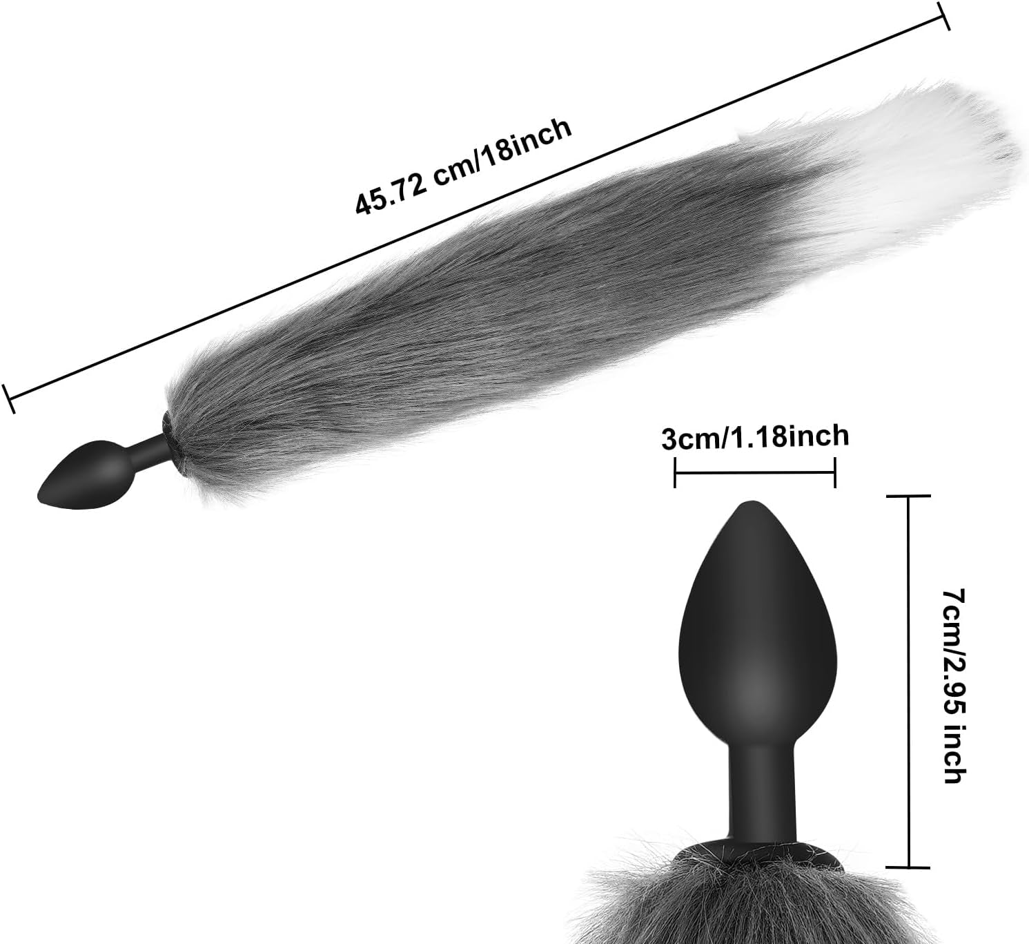 WildWhisper Silicone Fox Tail Butt Plug Beginner - SinfulX - 