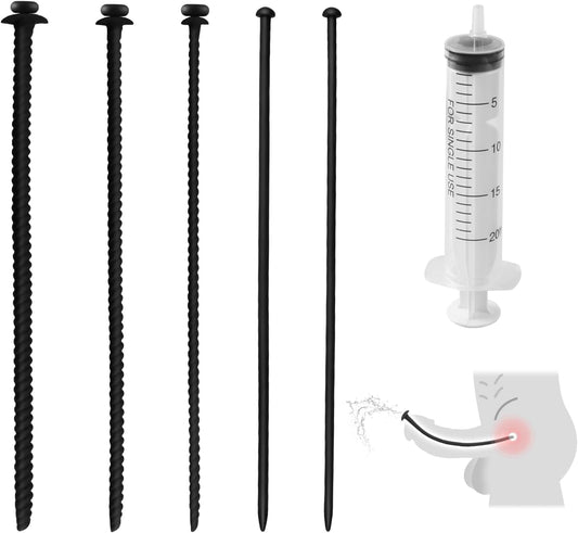 DualPath 5PCS Urethral Sounds Silicone Dilator Set - SinfulX - Personal Care > Sexual Wellness > Penis Plug