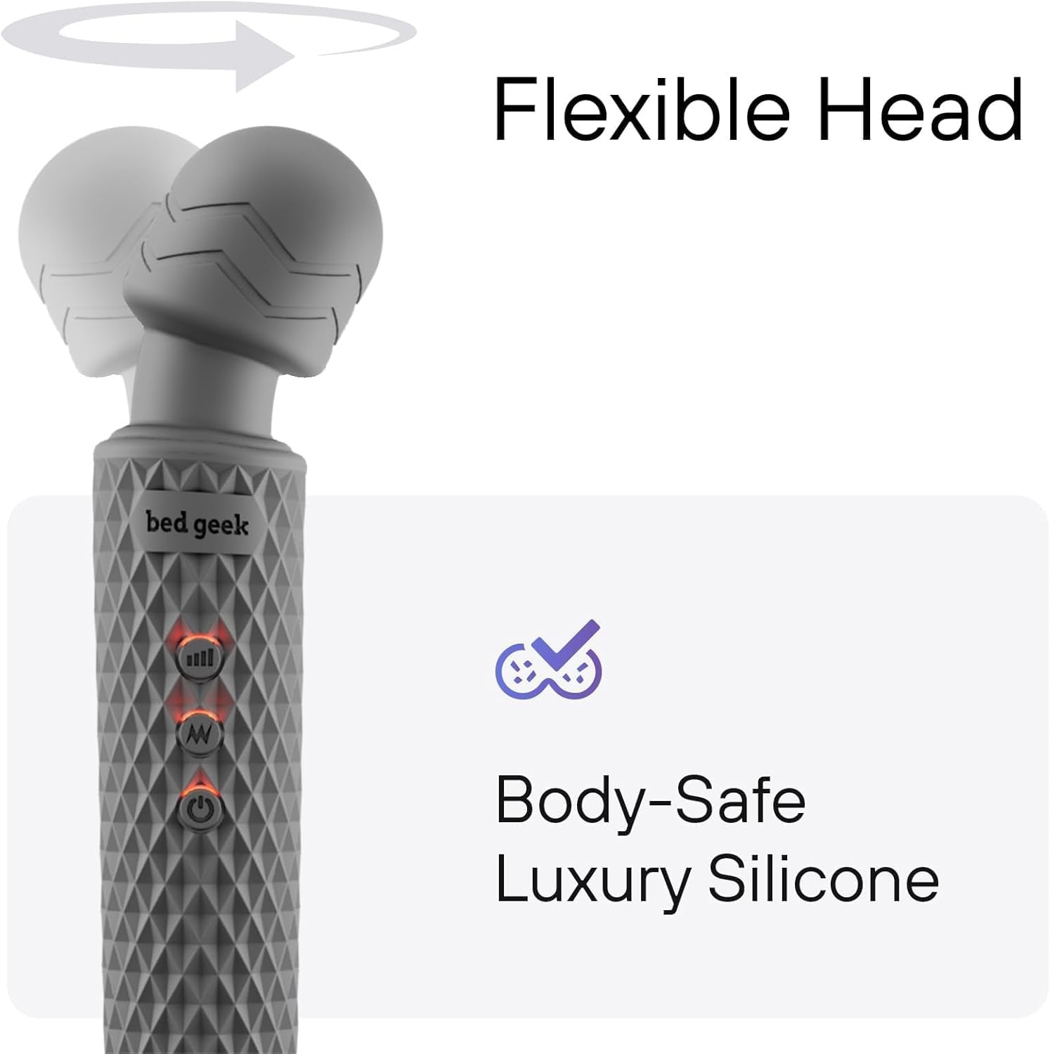 PrismWave Wand Vibrator 20 Patterns 8 Speeds Rechargeable - SinfulX - Personal Care > Sexual Wellness > Wand Vibrator