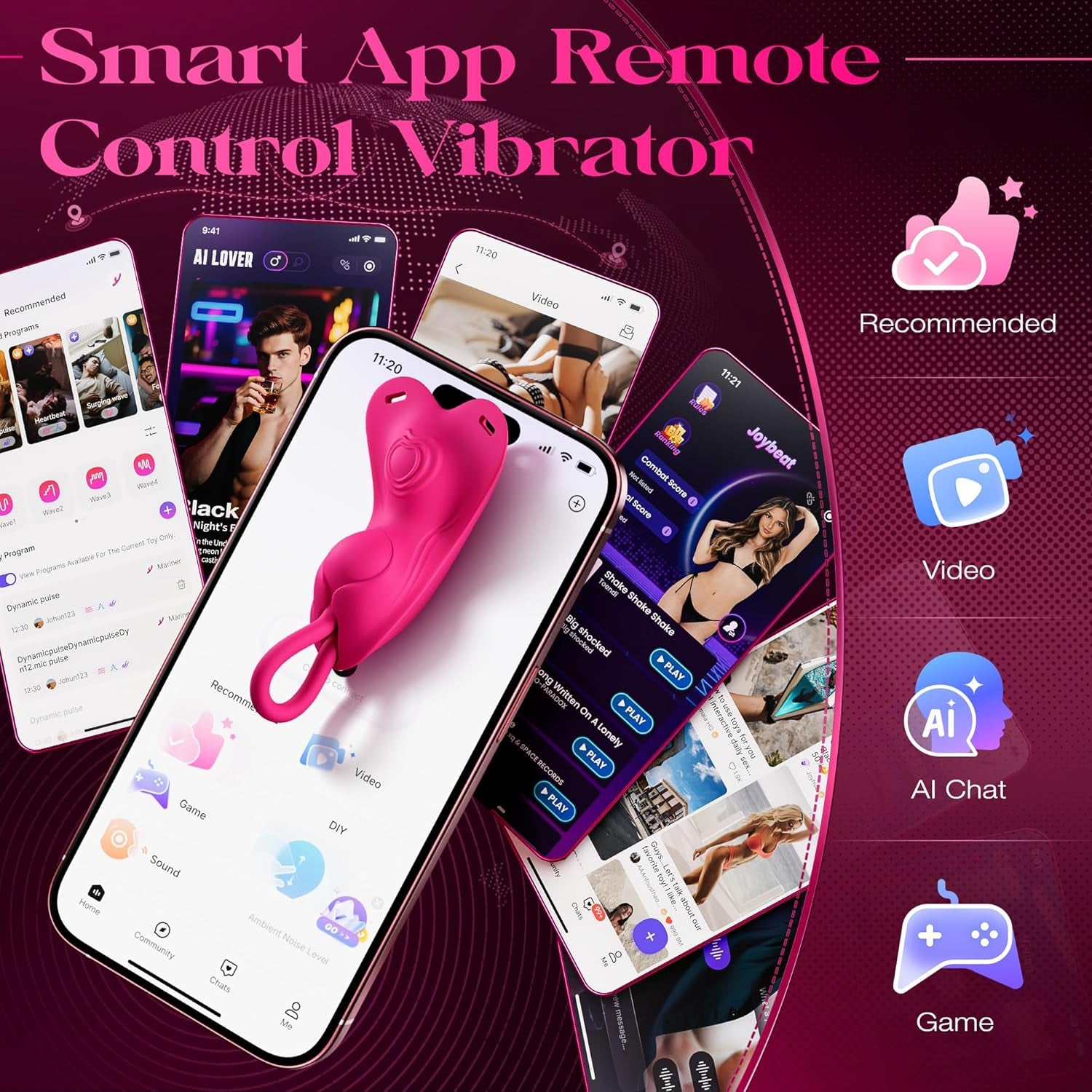 RoseSync Rose Wearable Panty Vibrator APP 10 Modes - SinfulX - Personal Care > Sexual Wellness > Panty Vibrator