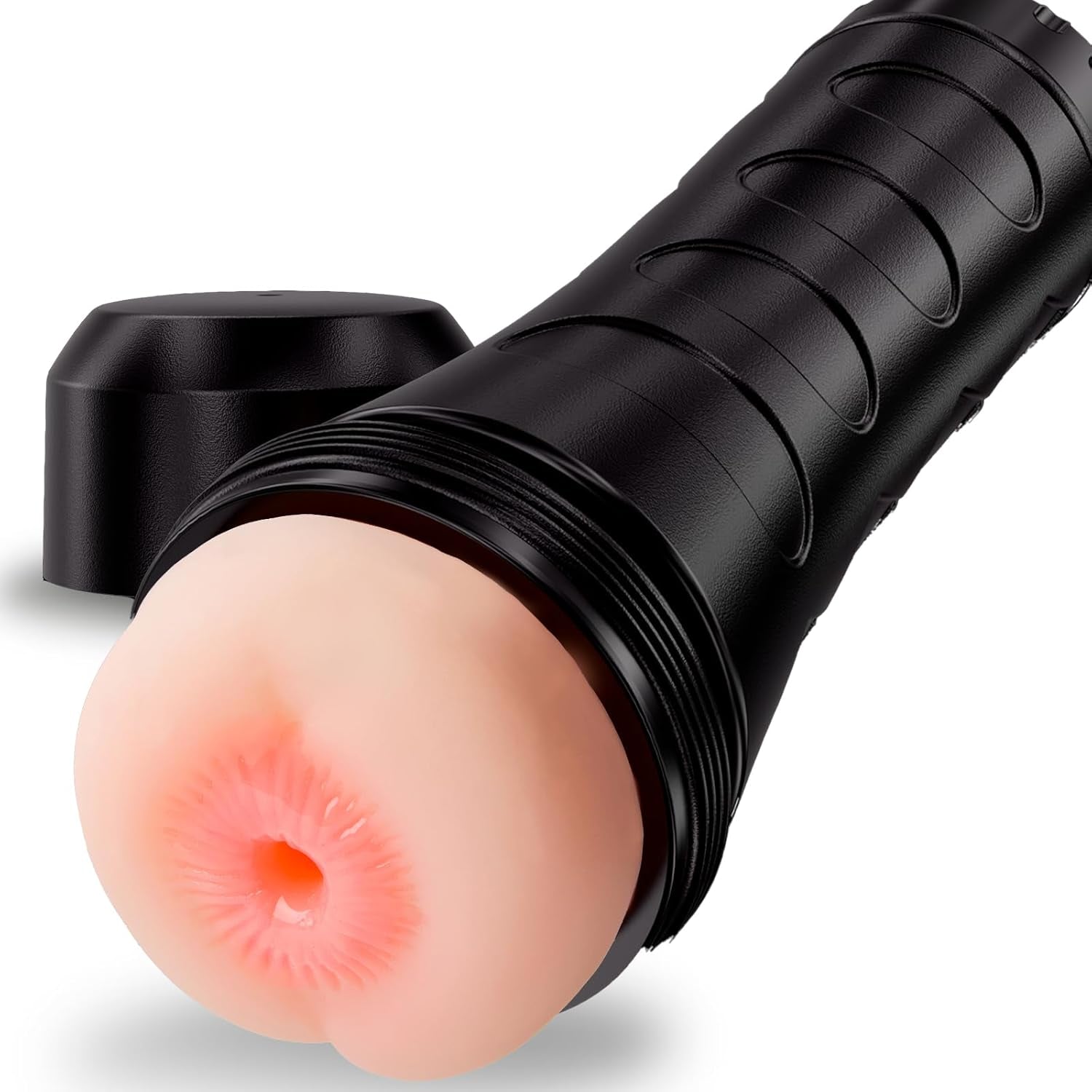 Anal Male Masturbator Cup with 8.5'' Depth Textured Sleeve, Lifelike Textured,Plump and Soft Fleshy Masturbating Stroker Toys, Portable Pocket Pussies Ass for Blowjob Sex Machine - SinfulX - 