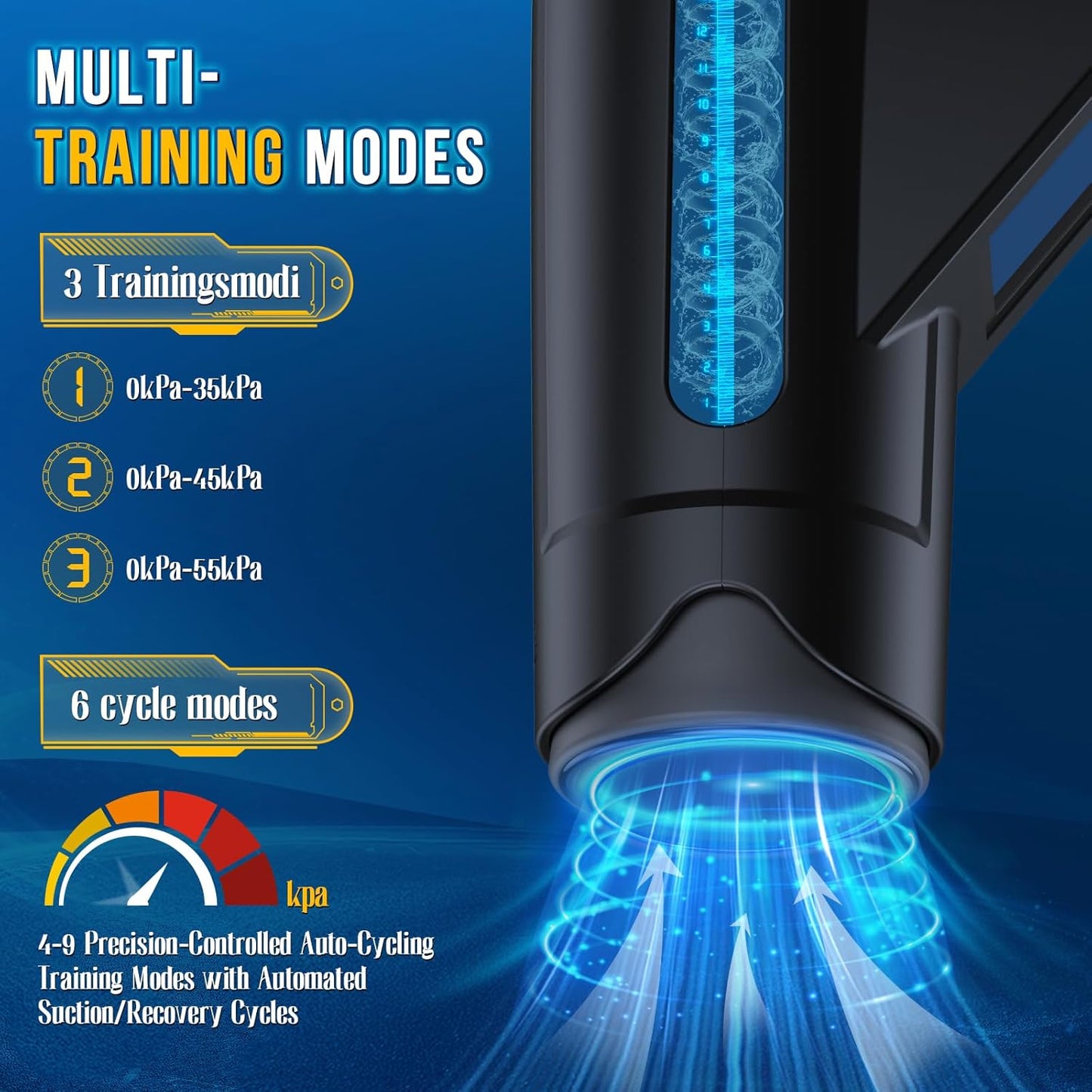 Electric Penis Pump Sex Toys - Pumps & Enlargers Submarine Vacuum Sex Toy for Men, Penis Extender Pumps for ED with 9 Suction Modes, Adult Toys for Men Dick Pump, Automatic Pocket Pussy Pump - SinfulX - 