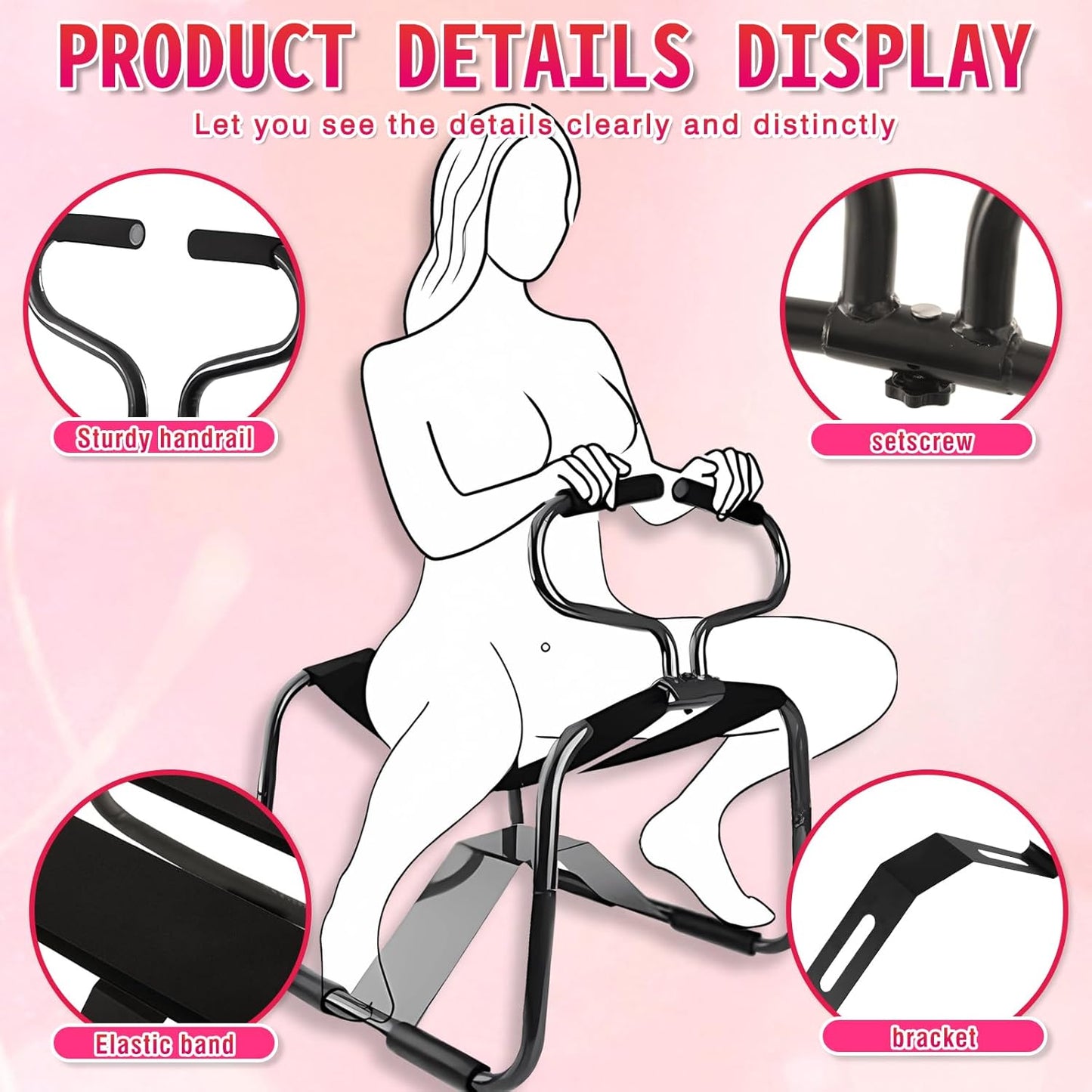 Multifunctional Sex Chair – Position Enhancer with Sturdy Handrail for Couples' Pleasure - SinfulX - 