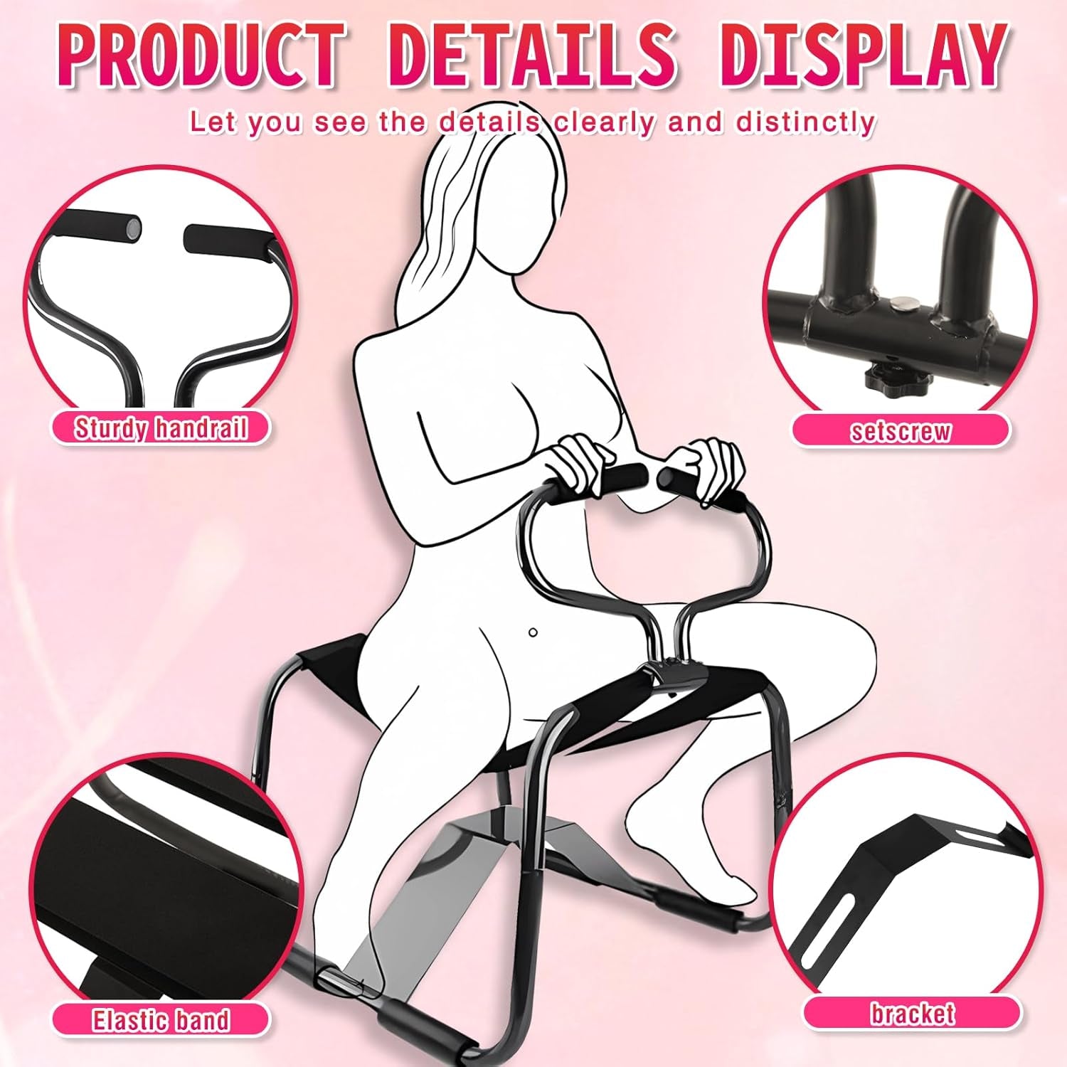 Multifunctional Sex Chair – Position Enhancer with Sturdy Handrail for Couples' Pleasure - SinfulX - 